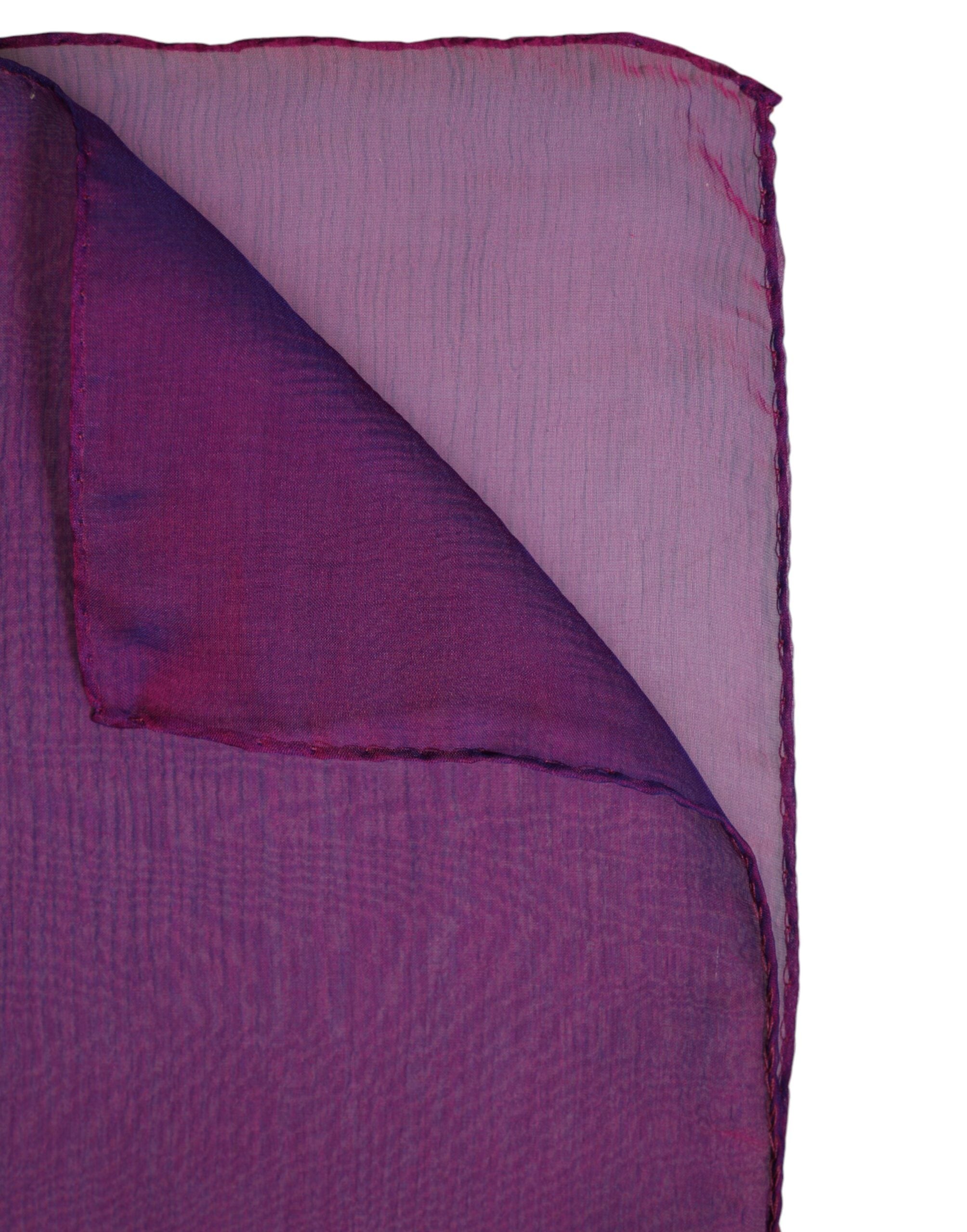 Dolce & Gabbana Purple Silk Scarf Rectangular Wrap Scarf-5