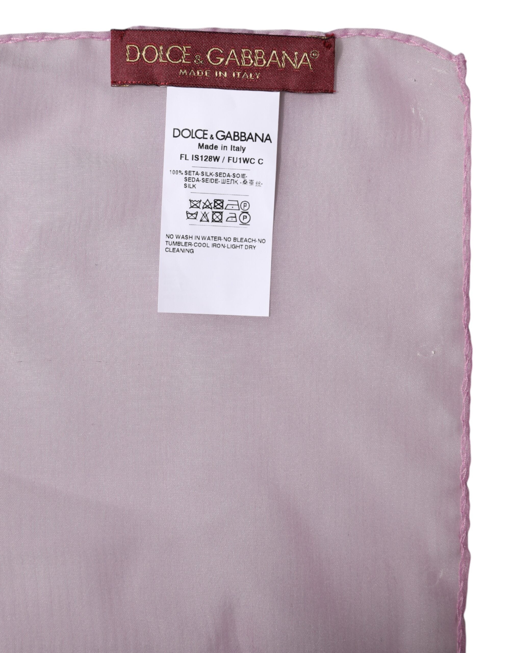 Dolce & Gabbana Rosa Seide Rechteck Frauen wickeln Schal Schal-6