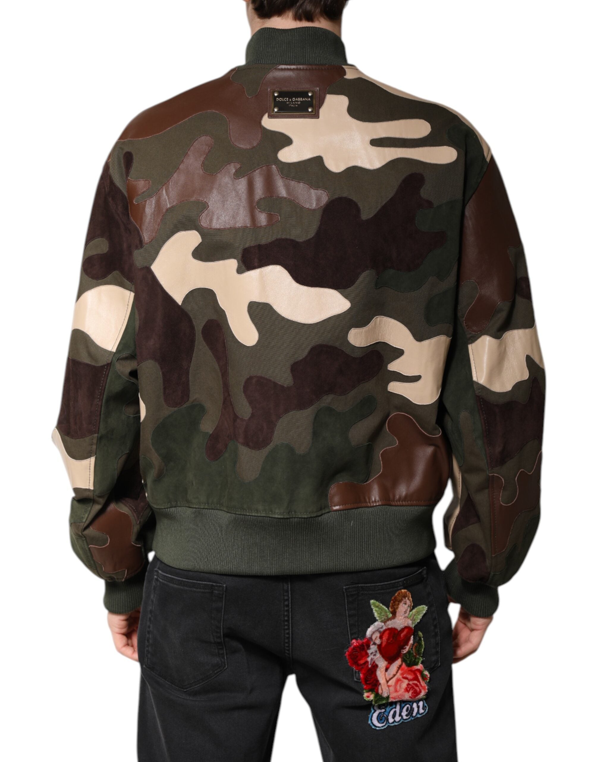 Dolce & Gabbana Multicolored Cotton Zip-Up Bomber Jacket-4
