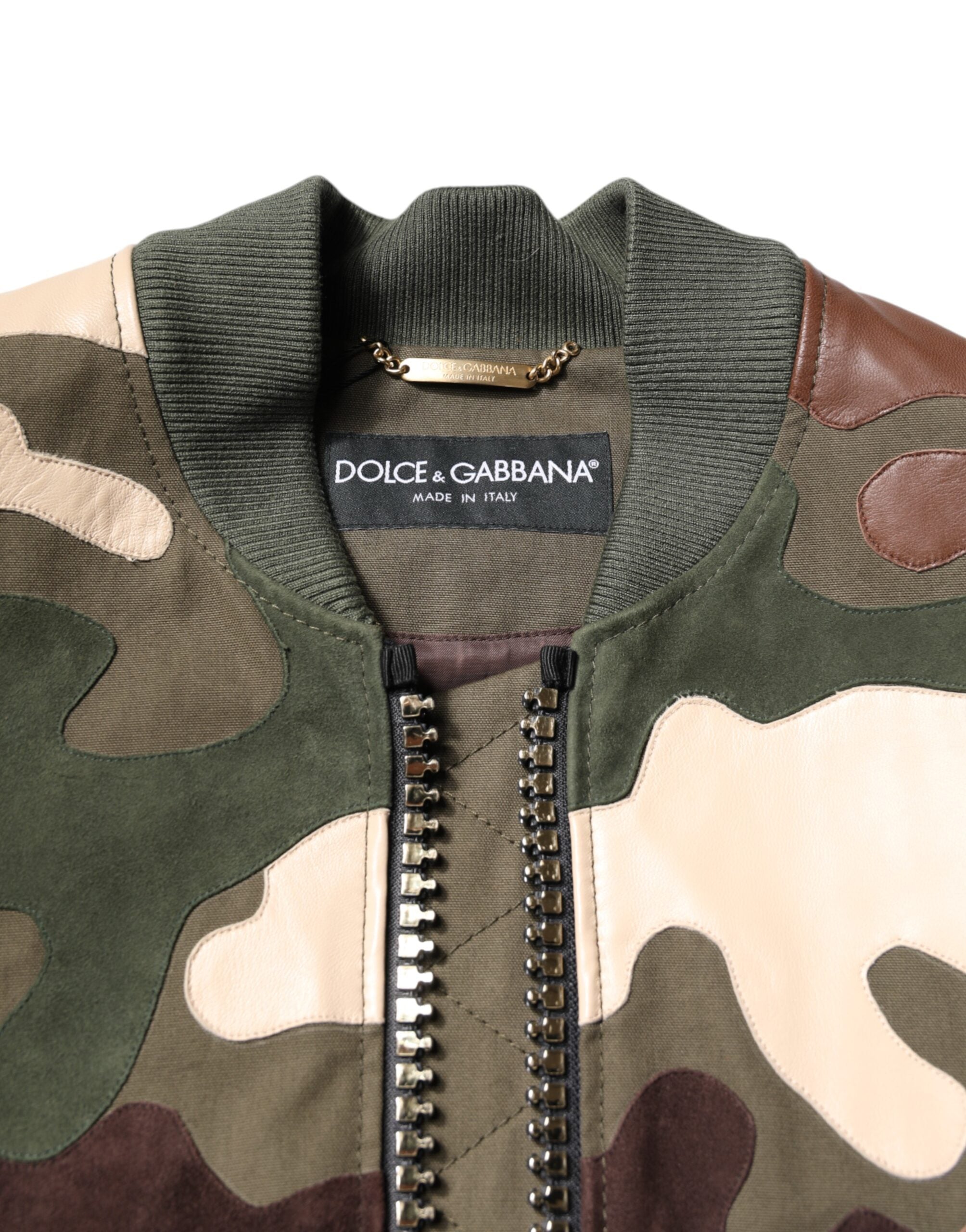 Dolce & Gabbana Multicolored Cotton Zip-Up Bomber Jacket-6