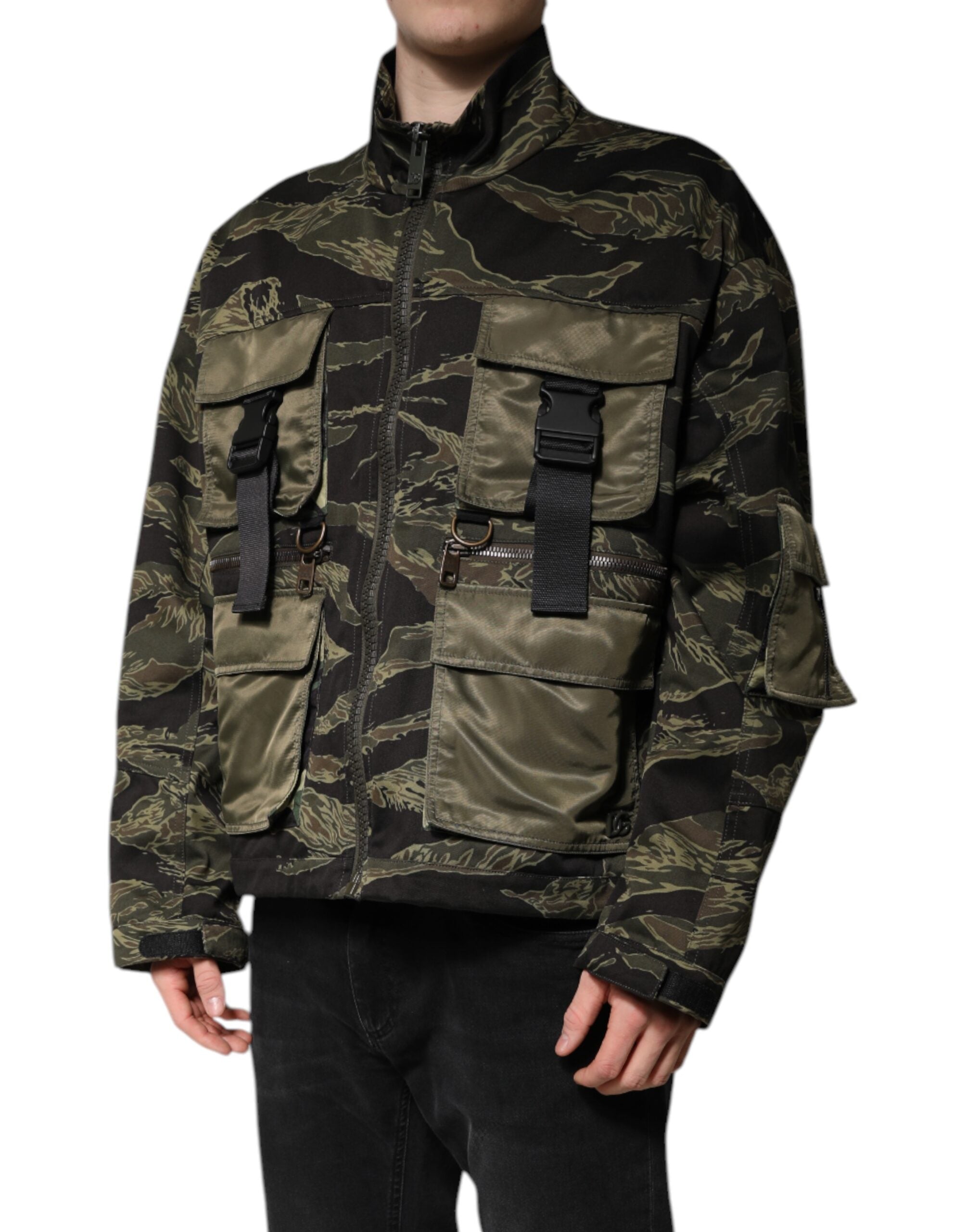 Dolce & Gabbana Mehrfarbige Camouflage-Baumwoll-Bomberjacke-3