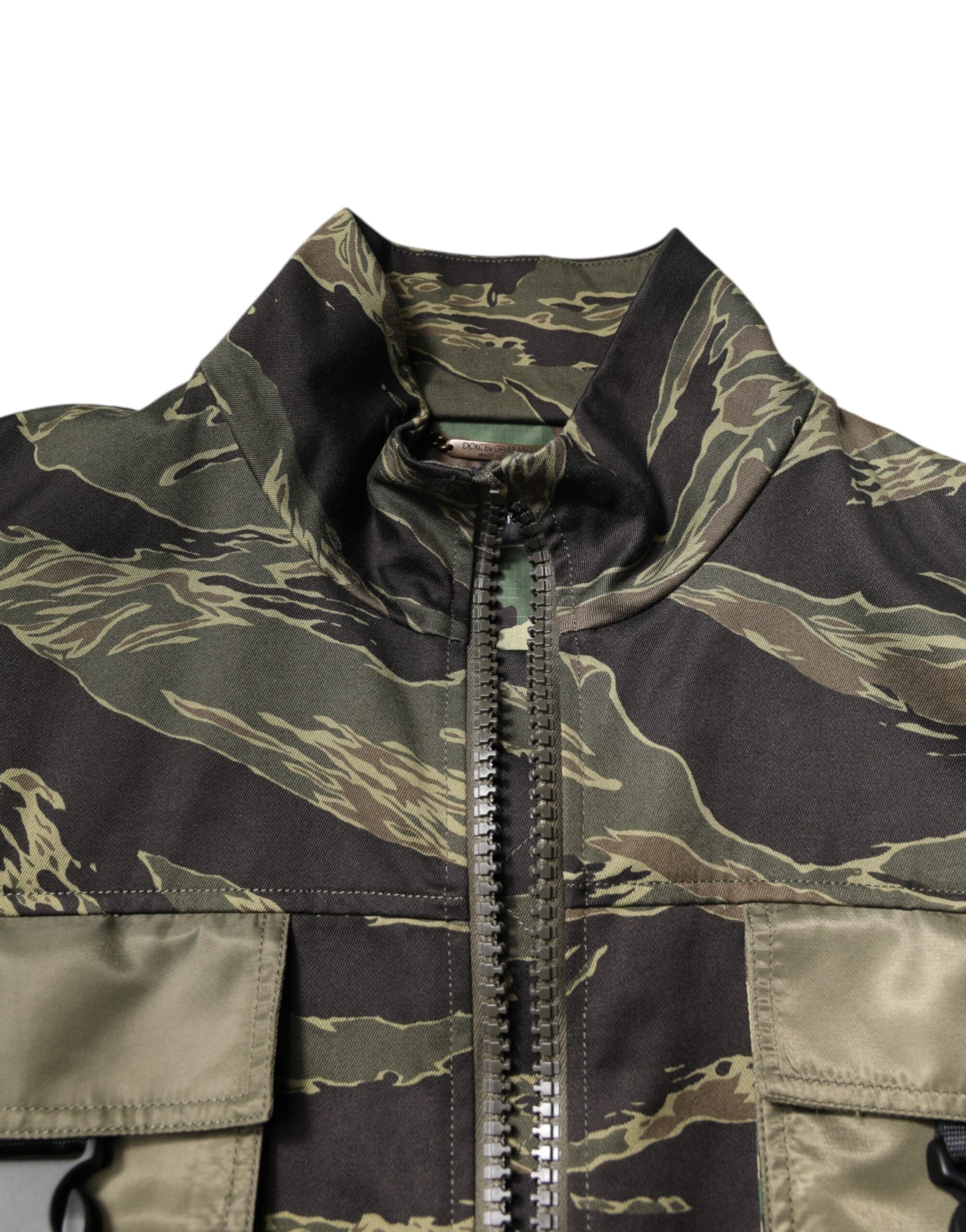 Dolce & Gabbana Mehrfarbige Camouflage-Baumwoll-Bomberjacke-5