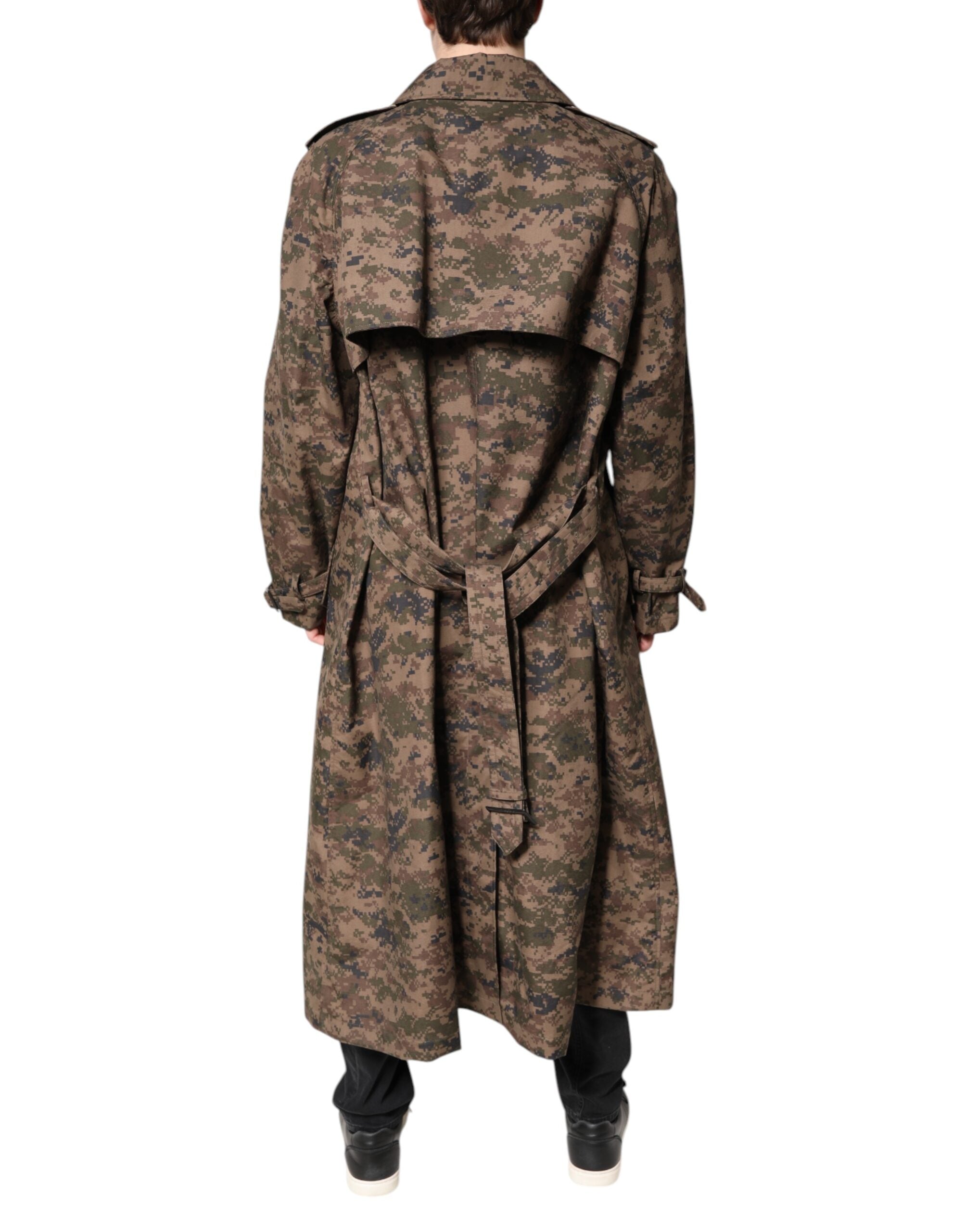 Chaqueta cruzada de camuflaje multicolor de Dolce & Gabbana-4