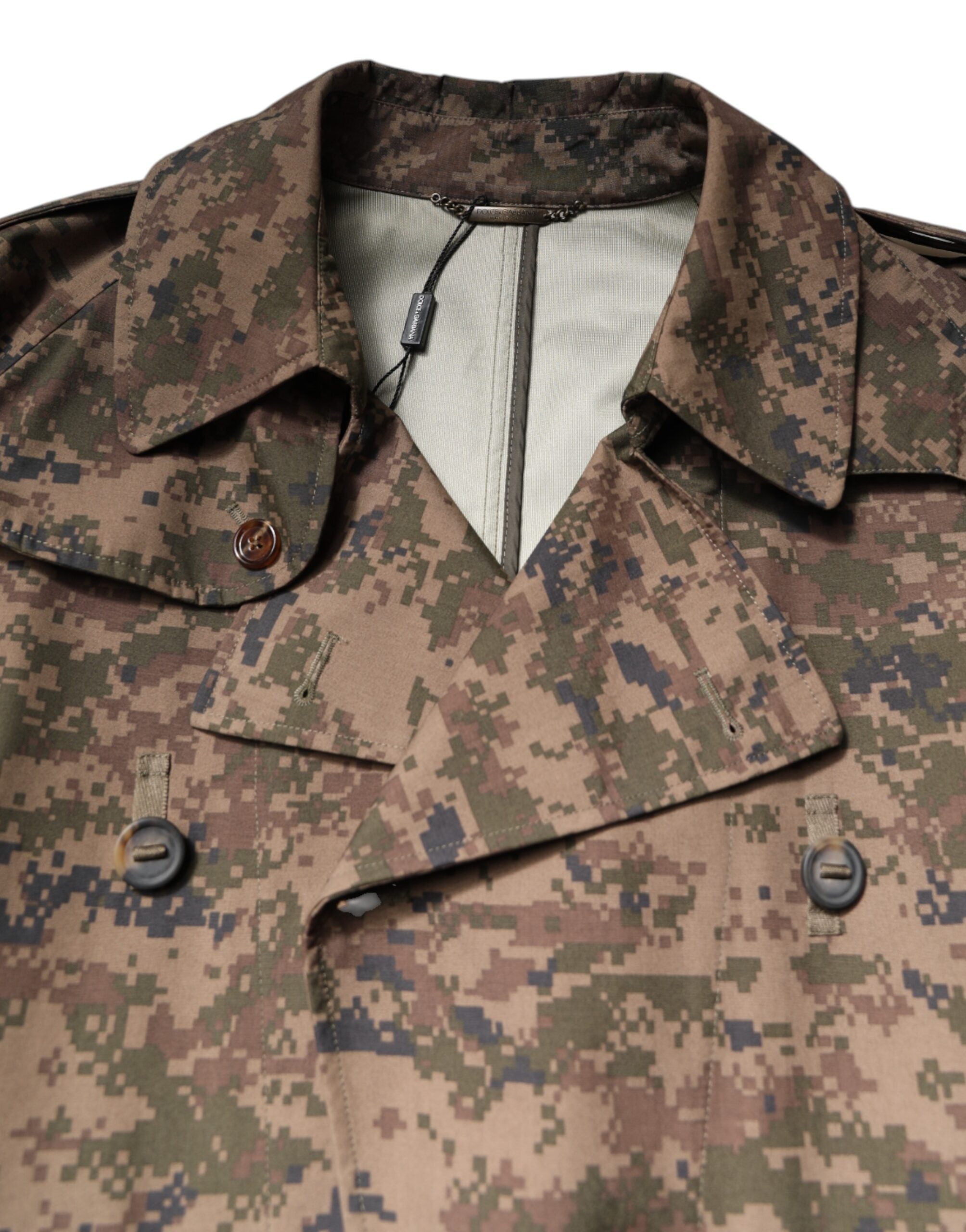 Chaqueta cruzada de camuflaje multicolor de Dolce & Gabbana-5