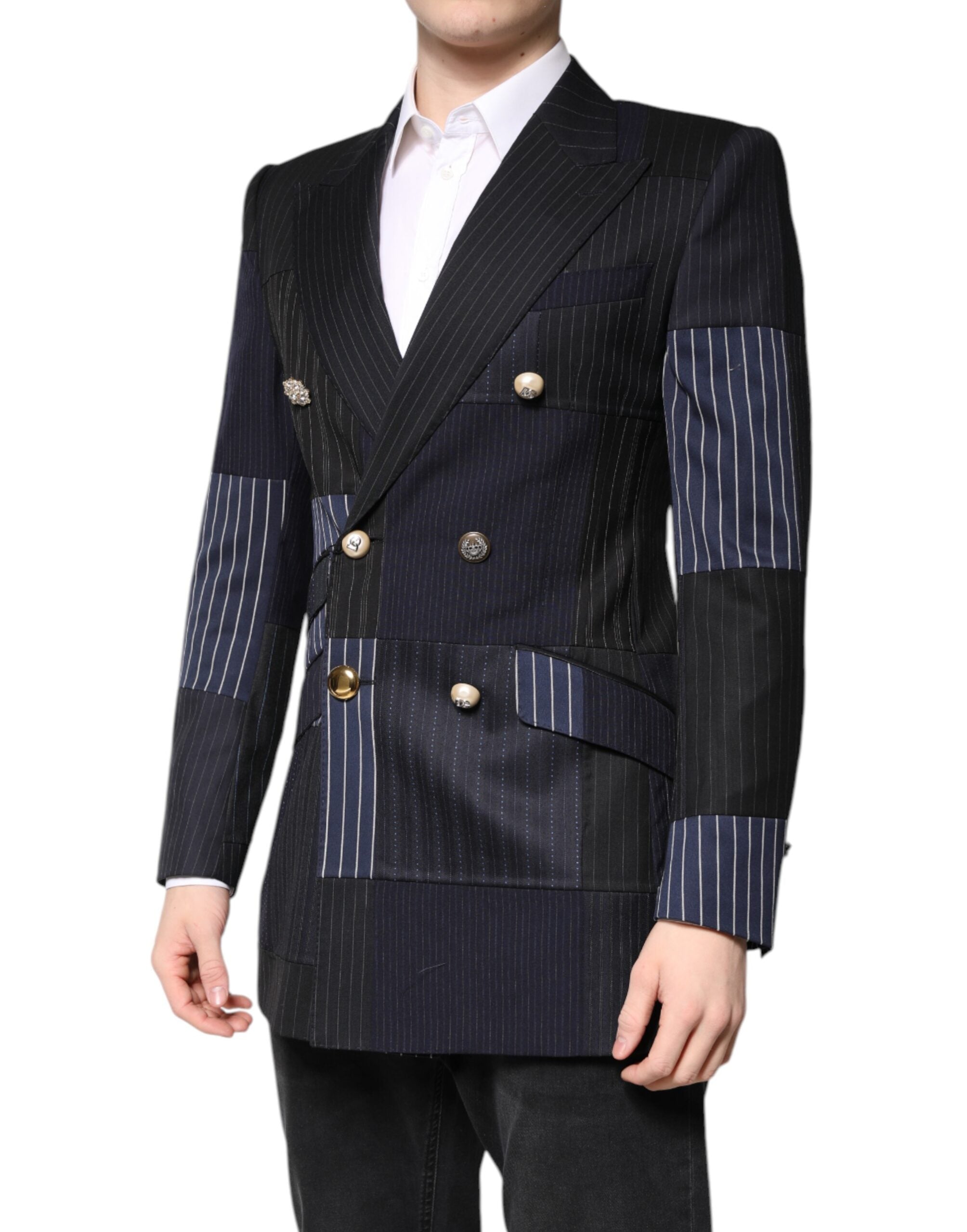 Dolce & Gabbana Multicolor Patchwork Jacket Coat Suit Blazer-3