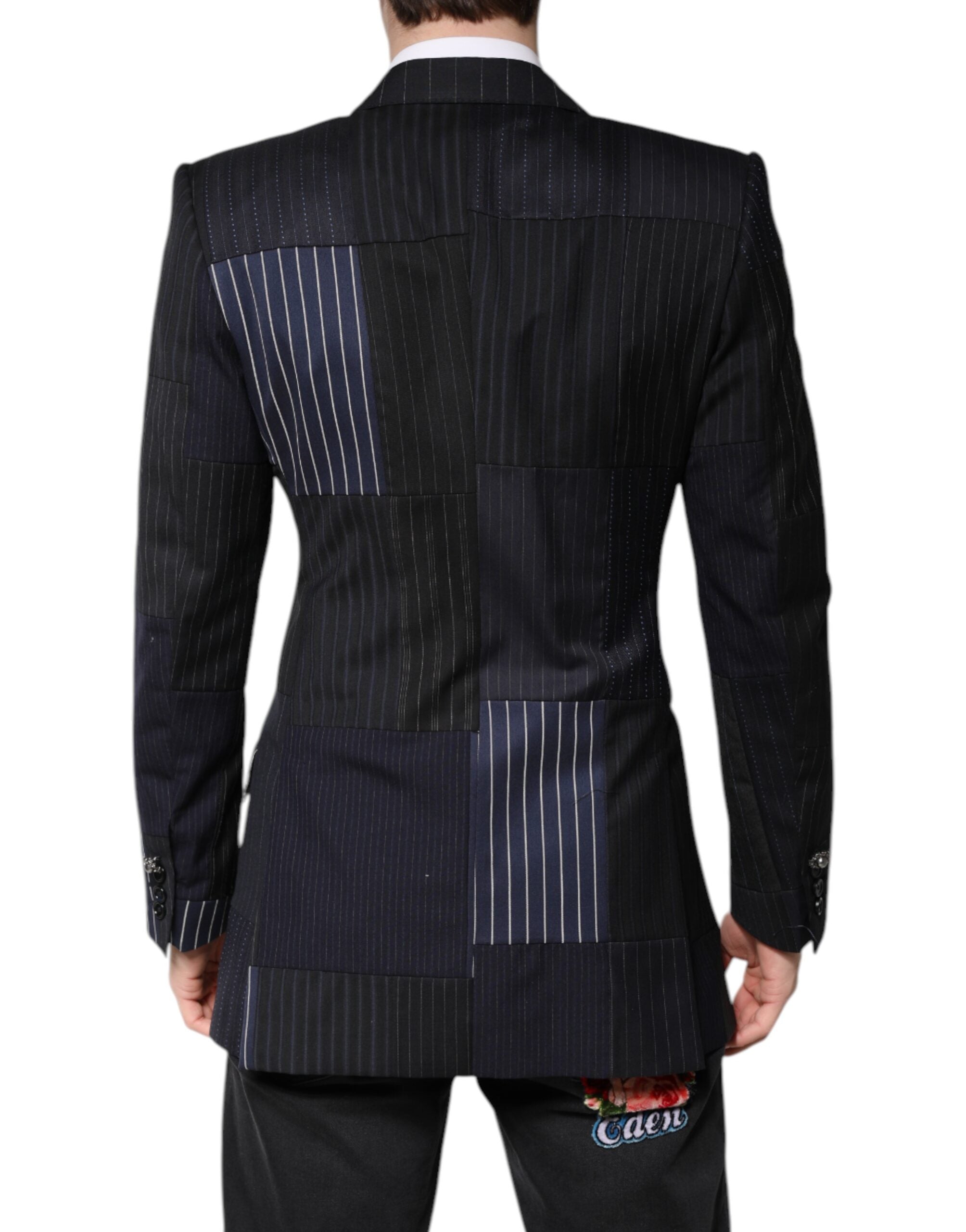 Dolce & Gabbana Multicolor Patchwork Jacket Coat Suit Blazer-4