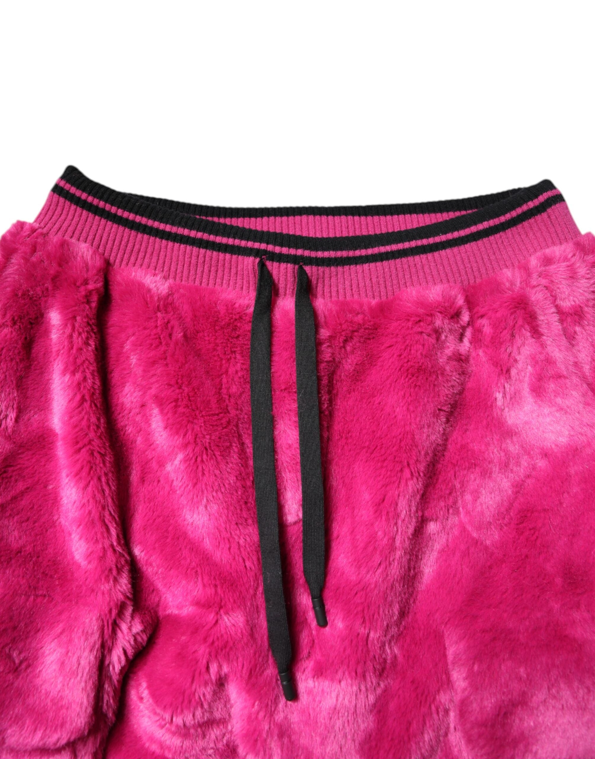 Dolce & Gabbana Pink Acrylic Cargo Jogging Sweatpants Pants-4