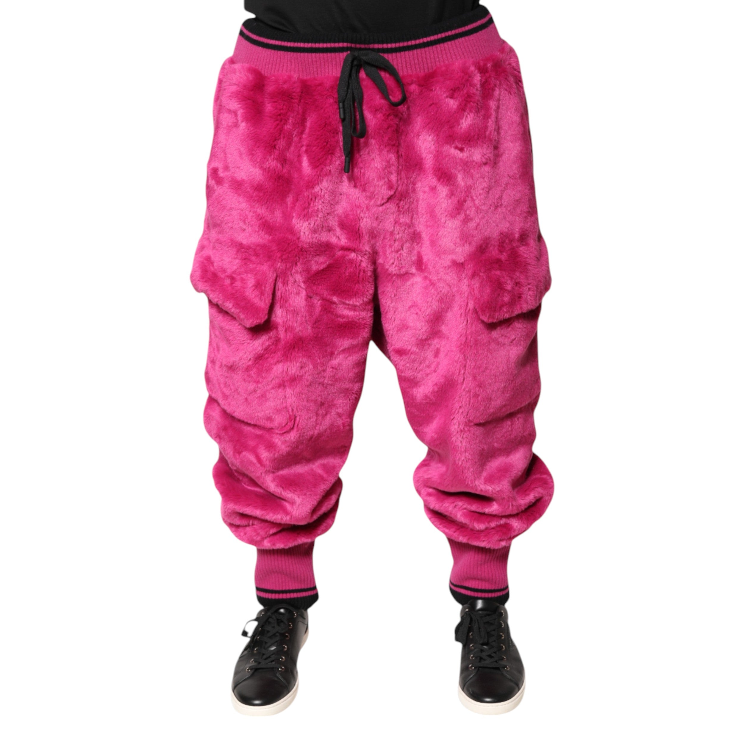 Dolce & Gabbana Pink Acrylic Cargo Jogging Sweatpants Pants-5