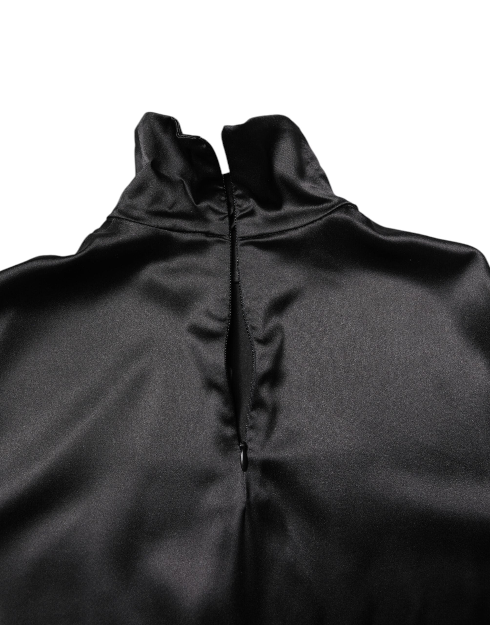Dolce & Gabbana Black Silk Turtleneck Sweater for Men-5