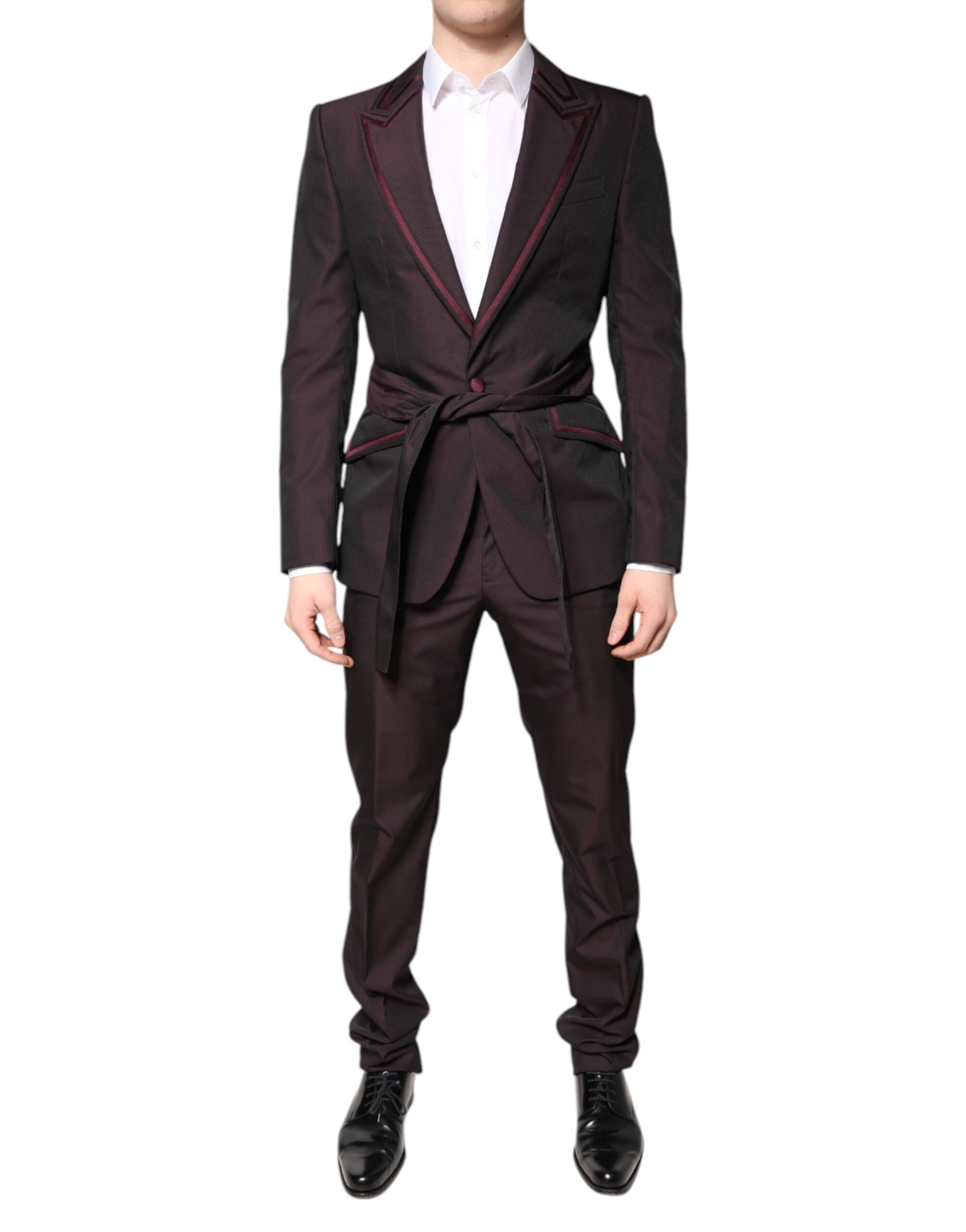 Dolce & Gabbana Chestnut Brown Single-Breasted Formal 2-Piece Suit-2