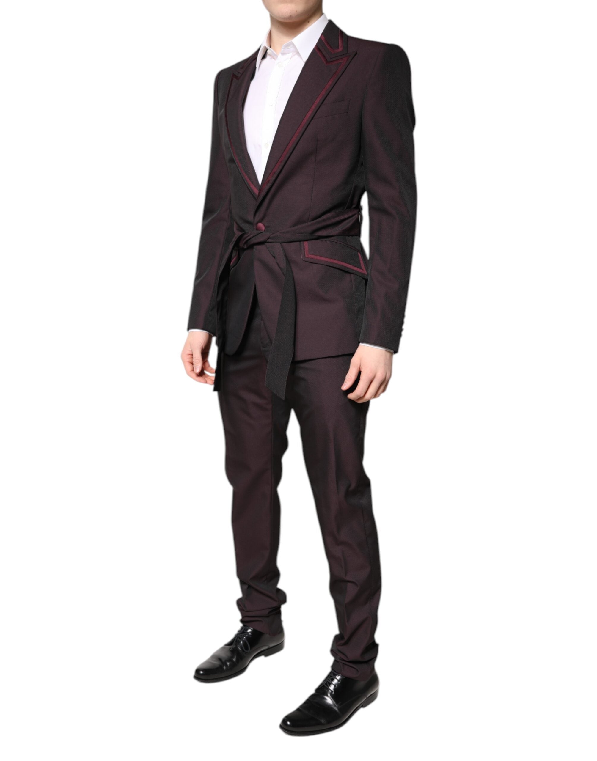 Dolce & Gabbana Chestnut Brown Single-Breasted Formal 2-Piece Suit-3