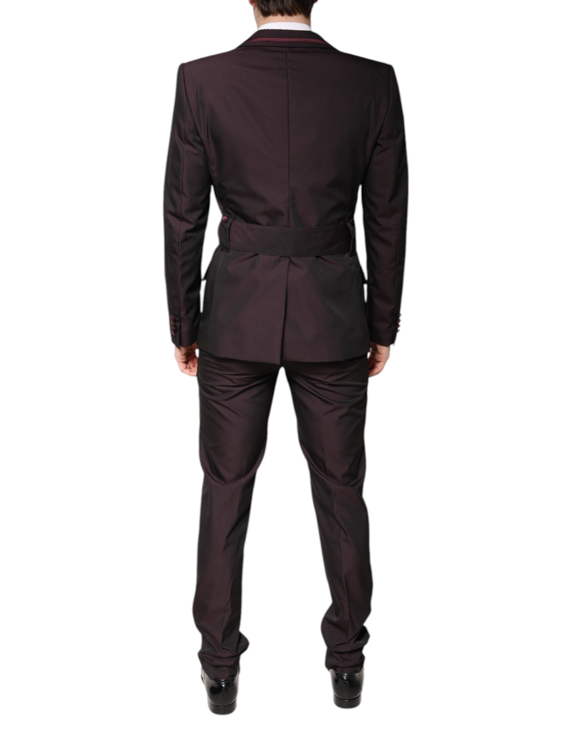 Dolce & Gabbana Chestnut Brown Single-Breasted Formal 2-Piece Suit-4