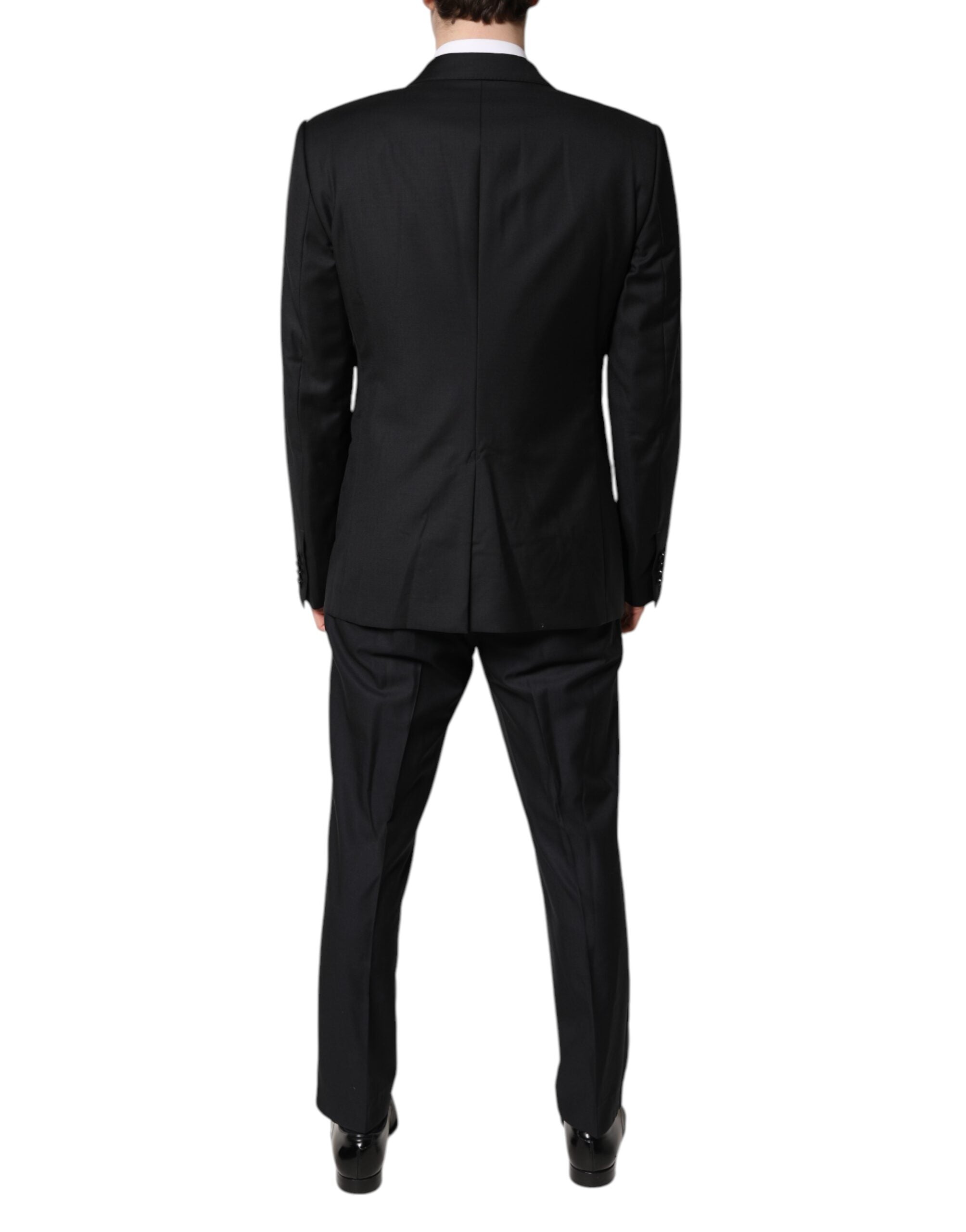 Dolce & Gabbana Black double-breasted formal 3-piece suit-4