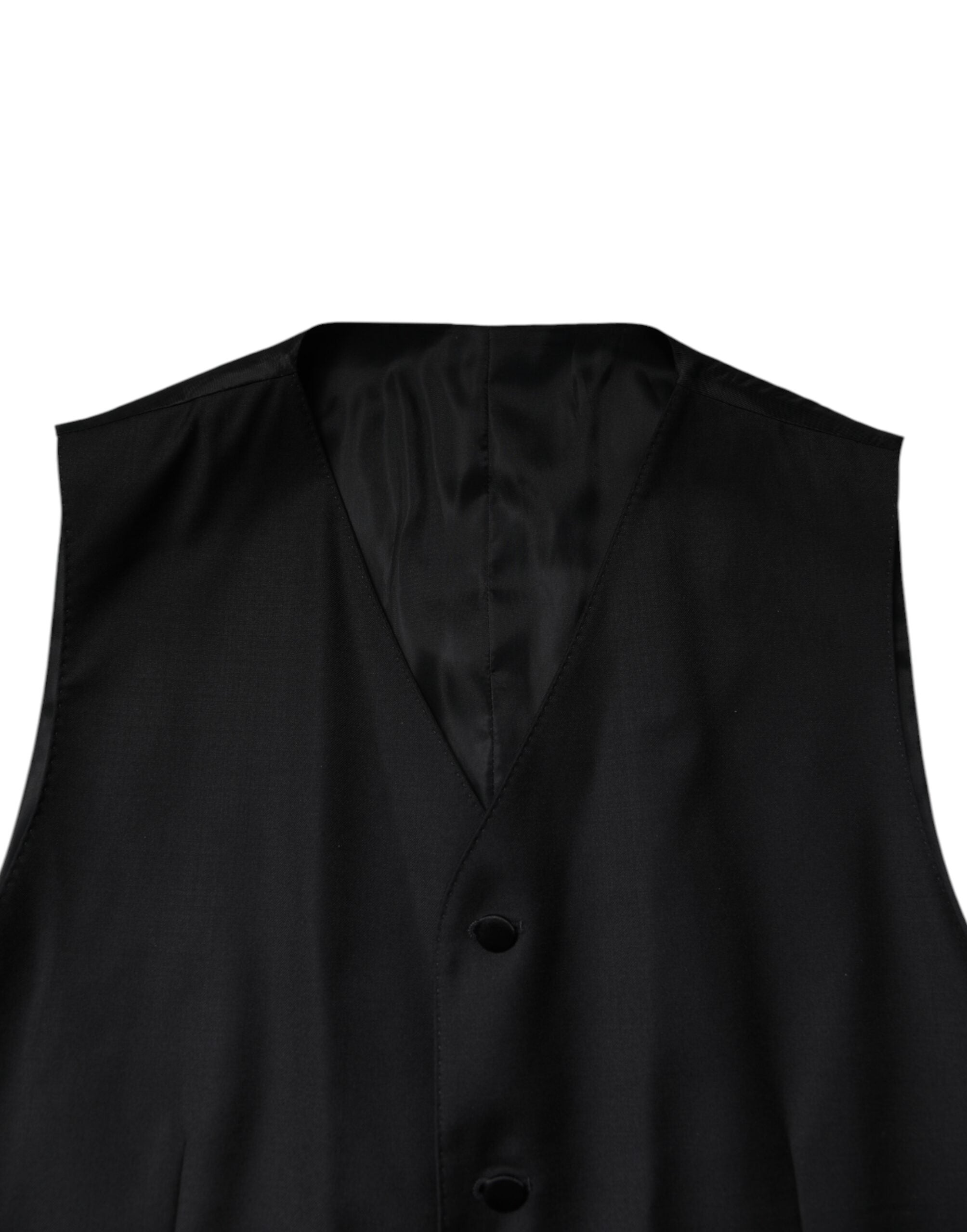 Dolce & Gabbana Black double-breasted formal 3-piece suit-8