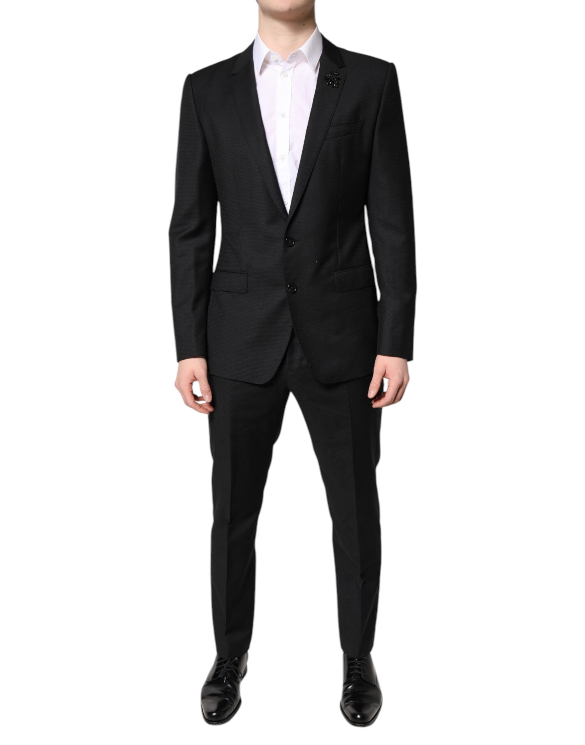 Dolce & Gabbana Black single-breasted 2-piece wool suit-1