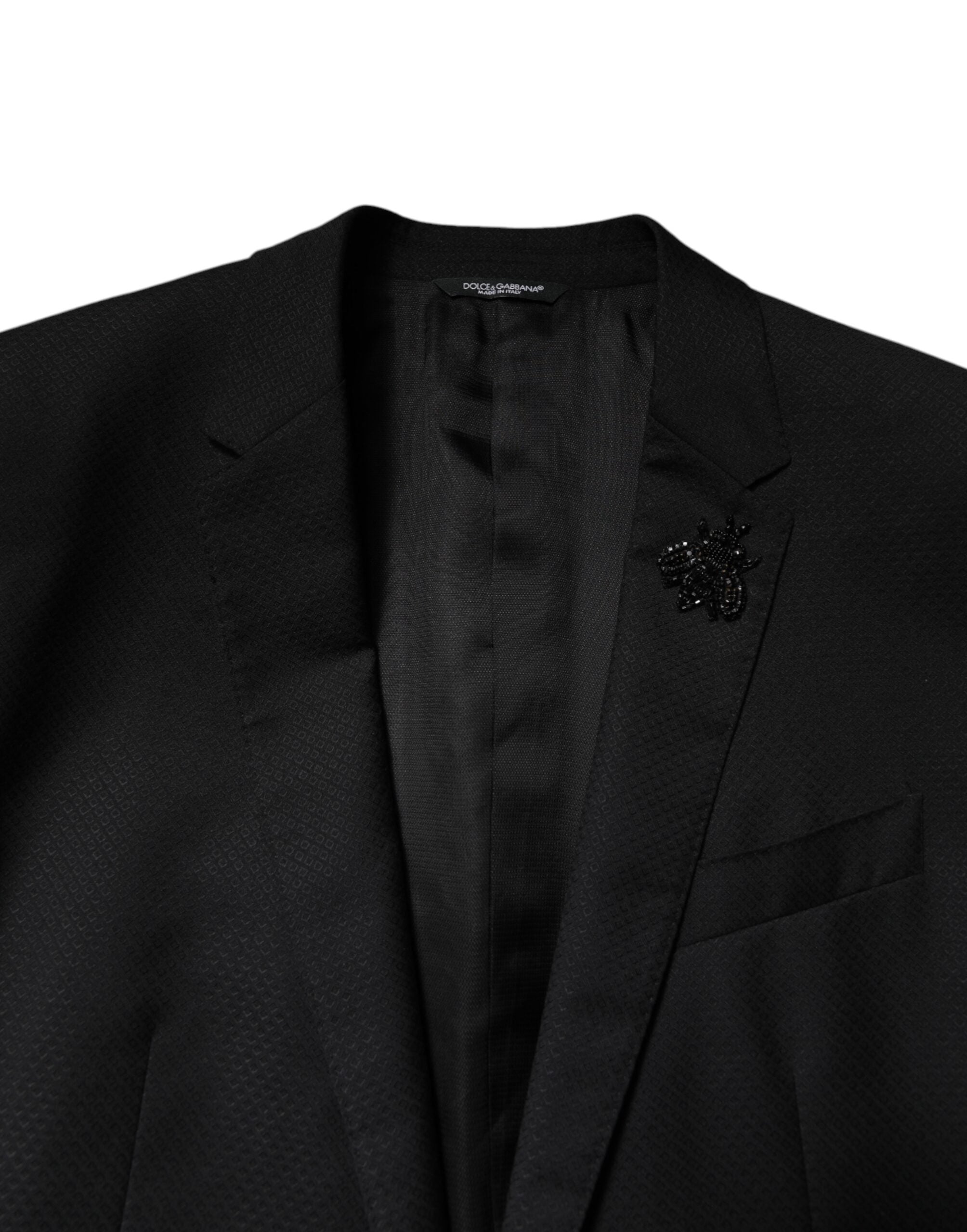 Dolce & Gabbana Black single-breasted 2-piece wool suit-5