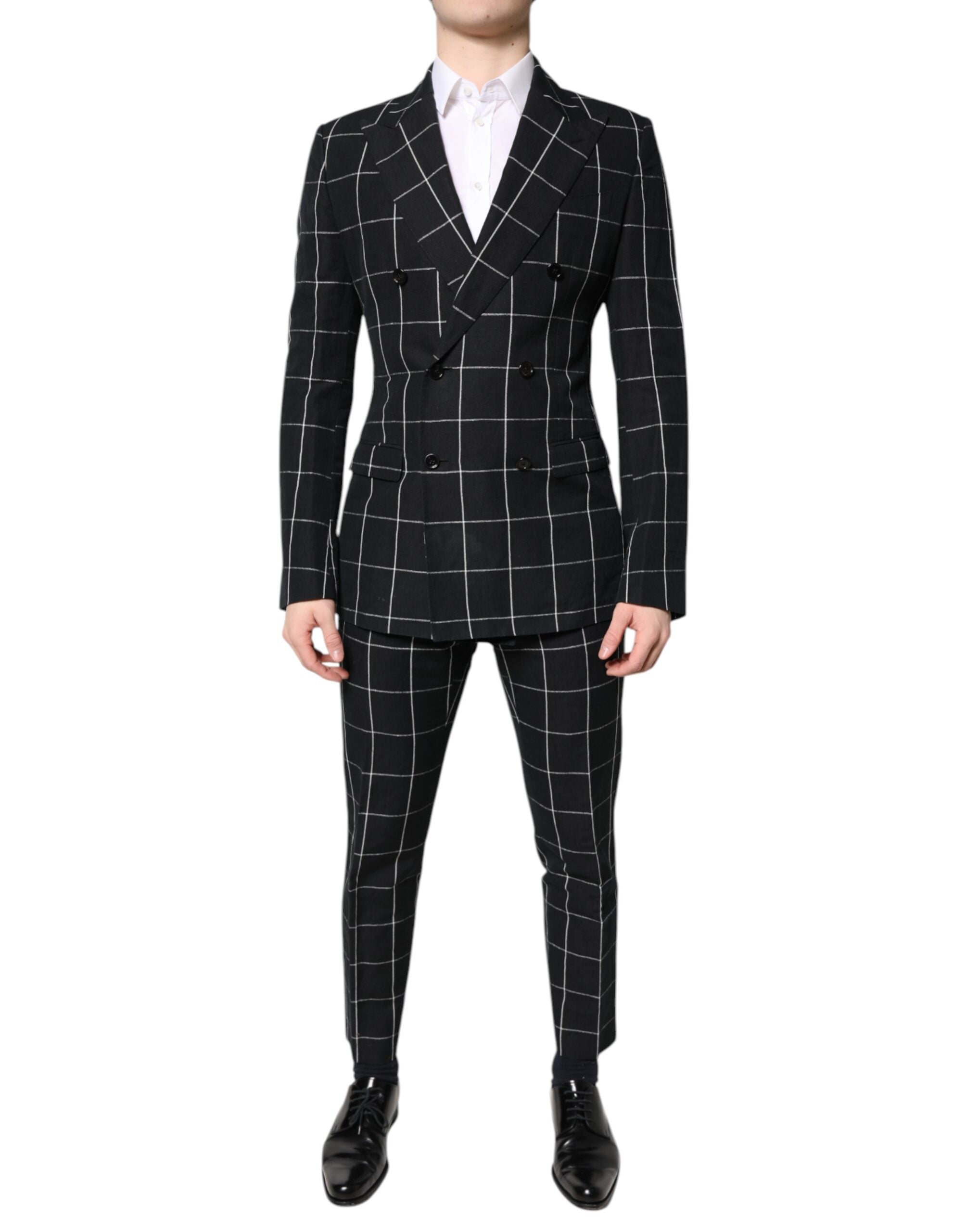 Dolce & Gabbana Black Taormina Double-Breasted 2-Piece Suit-1