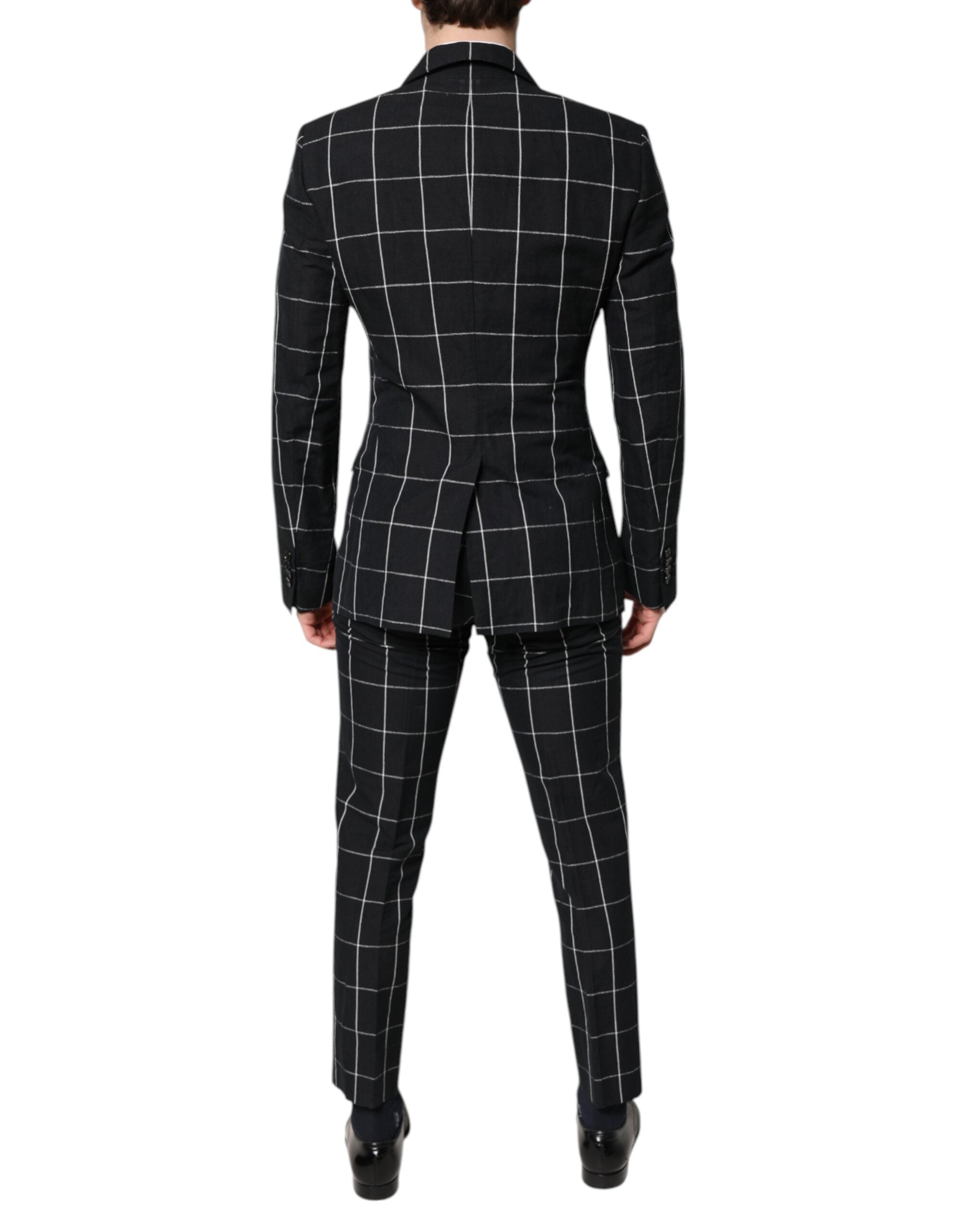 Dolce & Gabbana Black Taormina Double-Breasted 2-Piece Suit-4