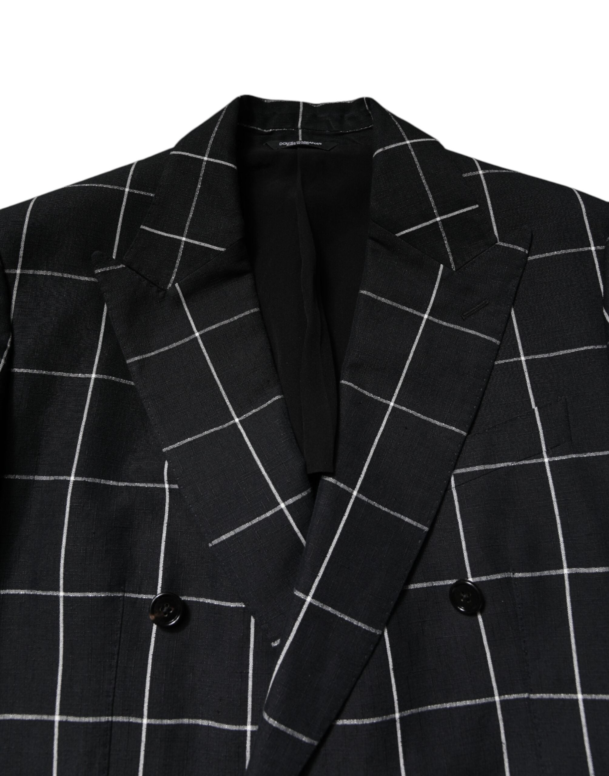 Dolce & Gabbana Black Taormina Double-Breasted 2-Piece Suit-5