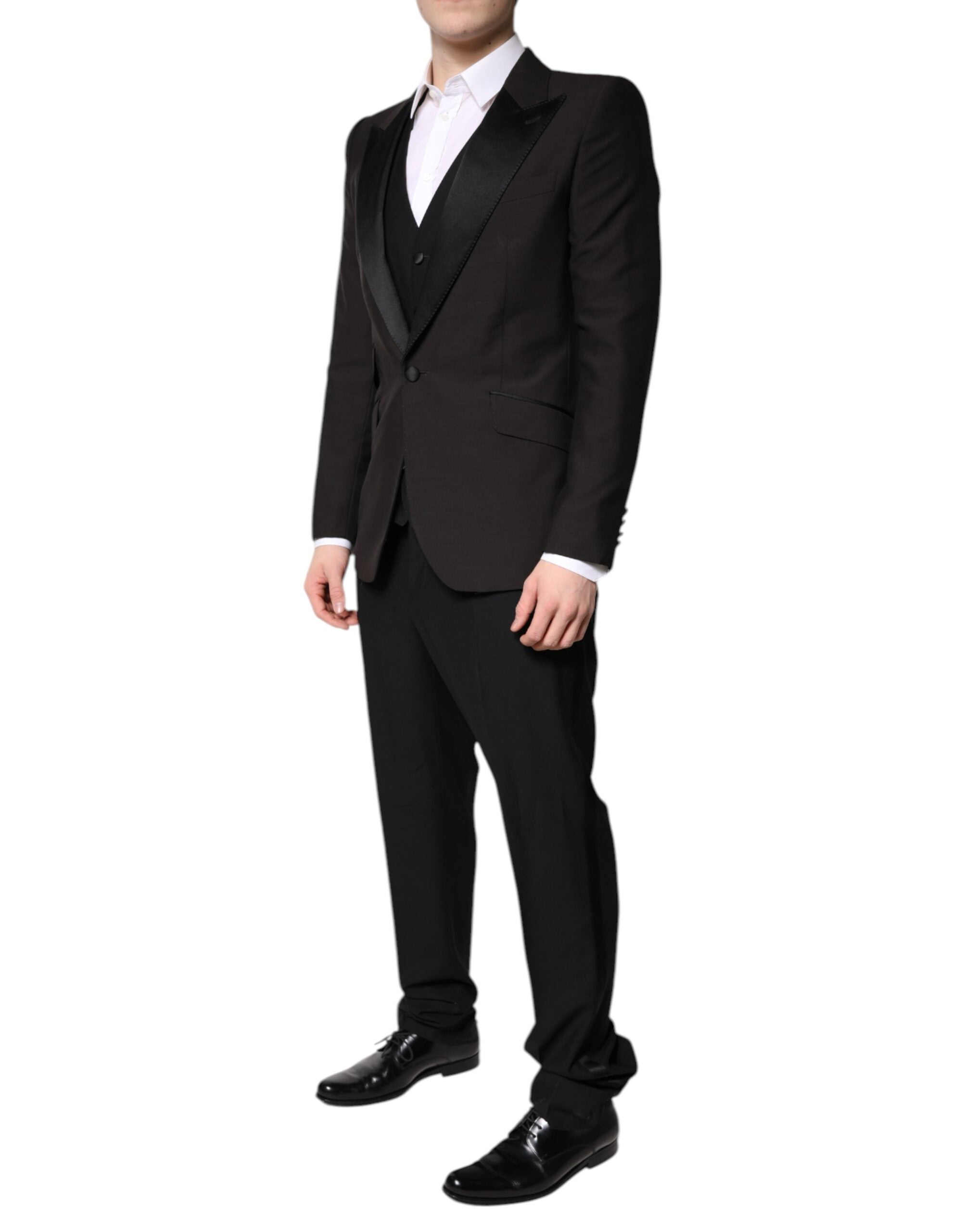 Dolce & Gabbana Black single-breasted formal 3-piece suit-3
