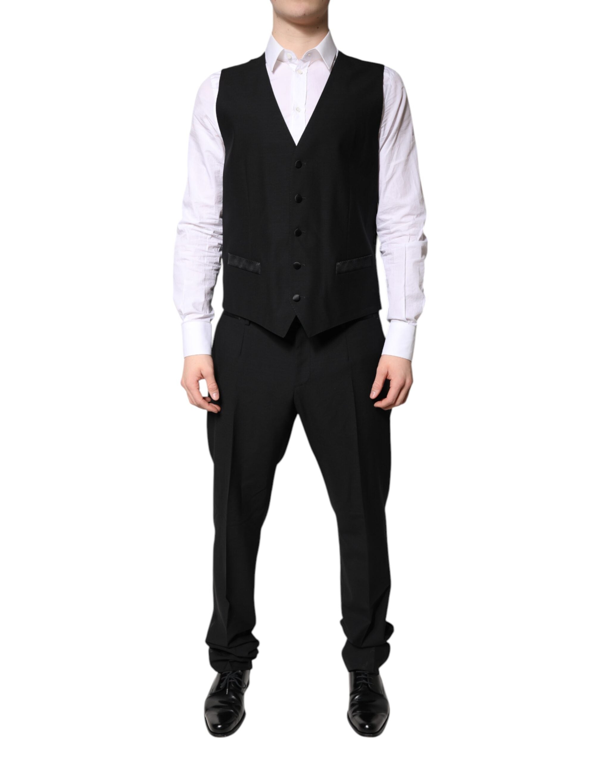 Dolce & Gabbana Black single-breasted formal 3-piece suit-5