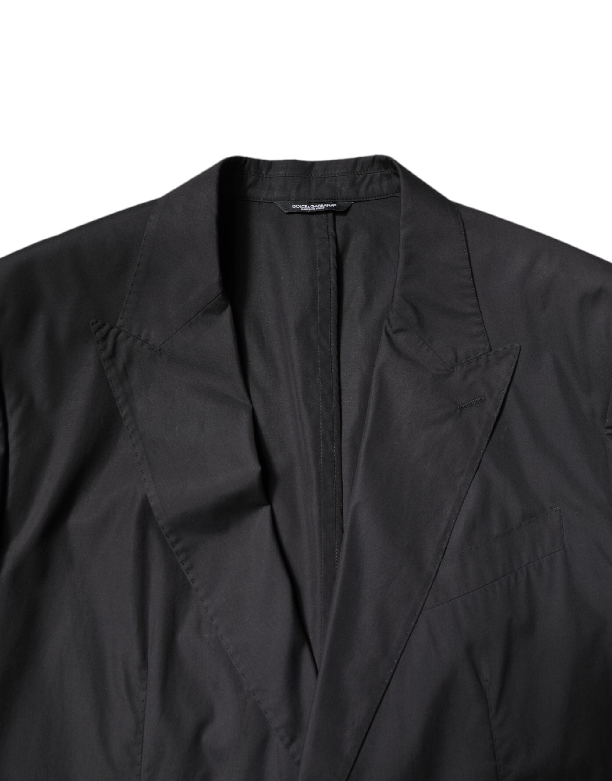 Dolce & Gabbana Black single-breasted 2-piece cotton suit-5