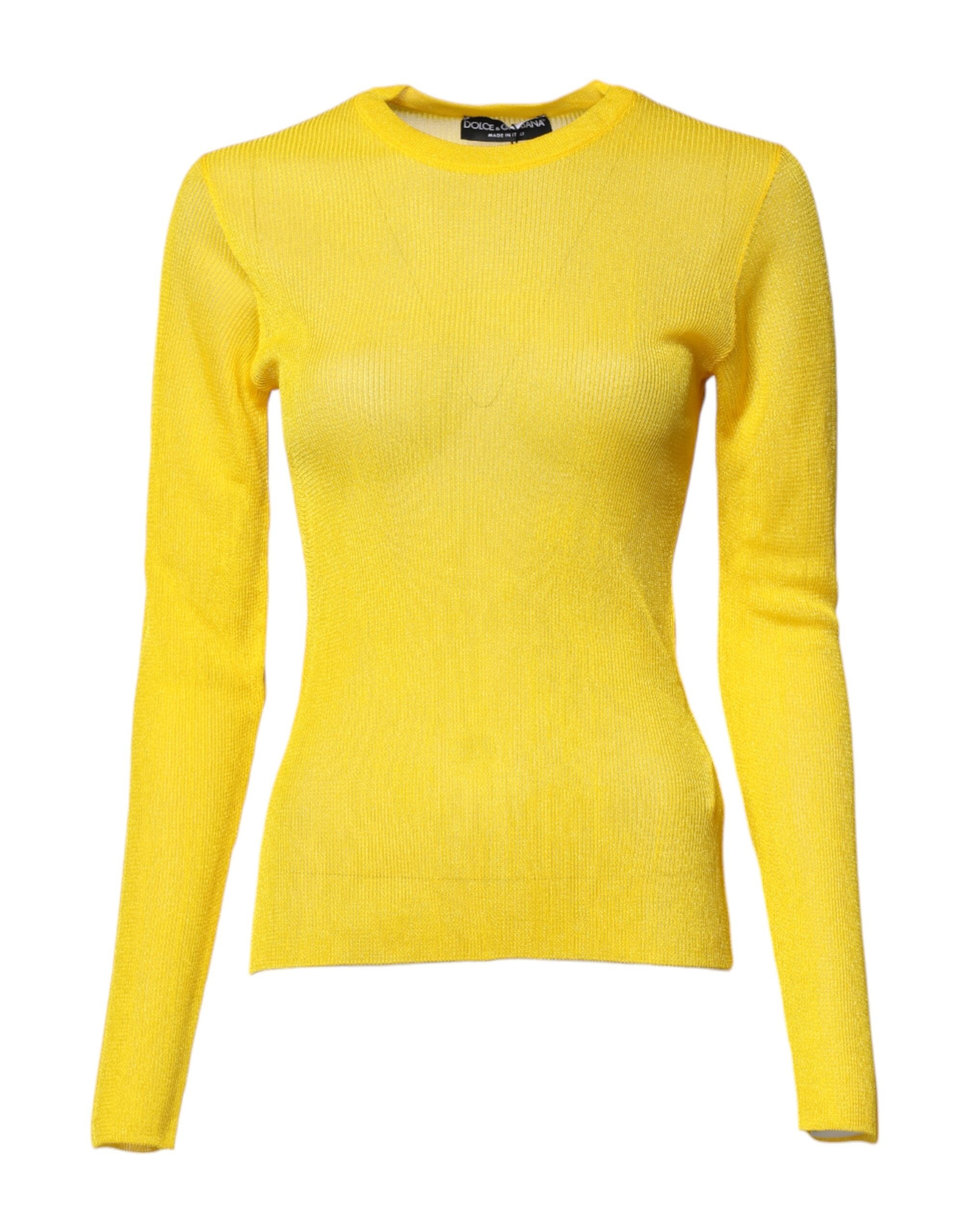 Dolce & Gabbana Gelbes Polyester Damen Pullover Top Pullover-2
