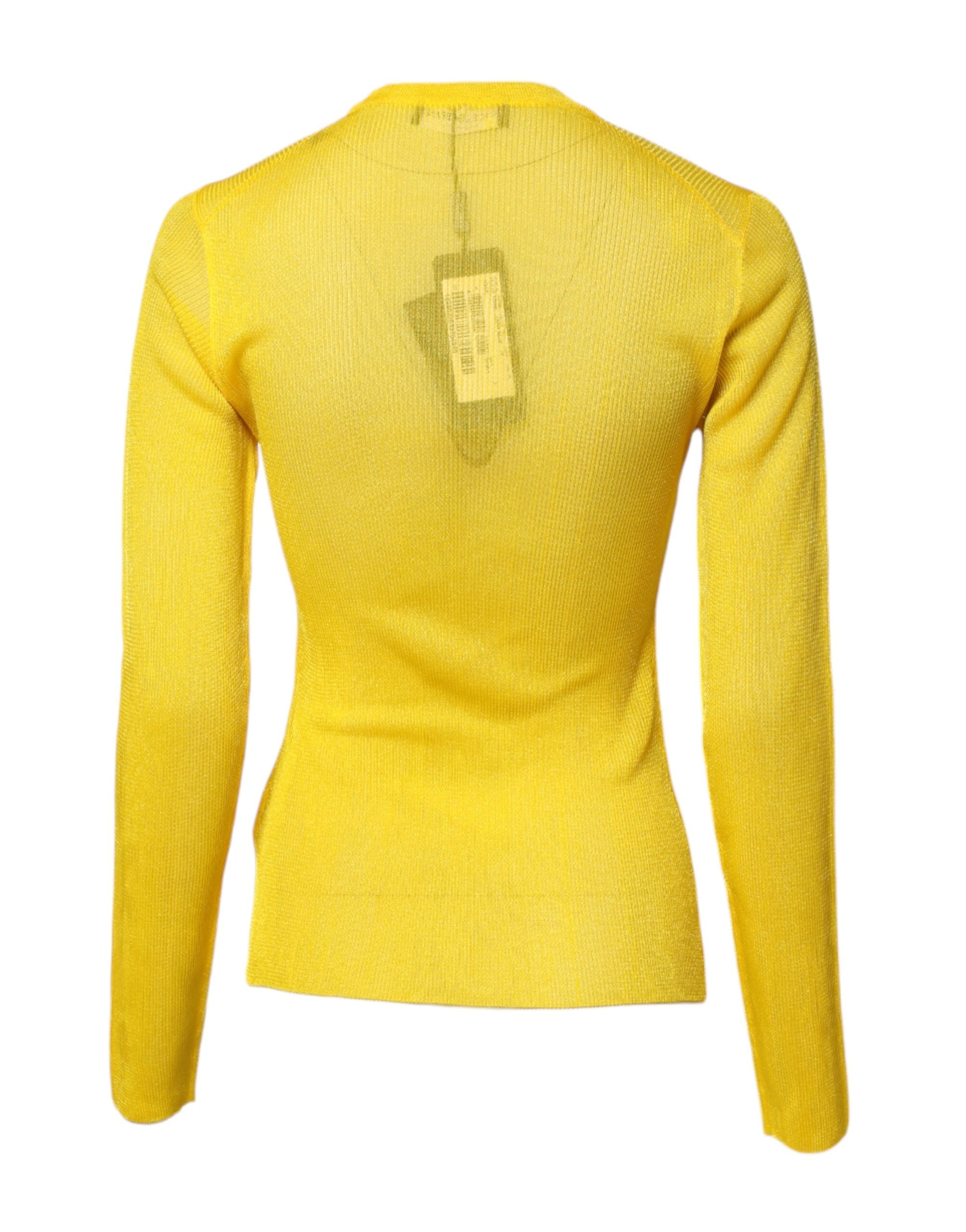 Dolce & Gabbana Gelbes Polyester Damen Pullover Top Pullover-4
