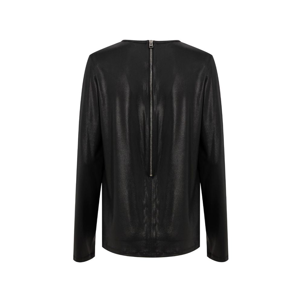 Tom Ford Schwarzes Viskose-Langarmshirt-2