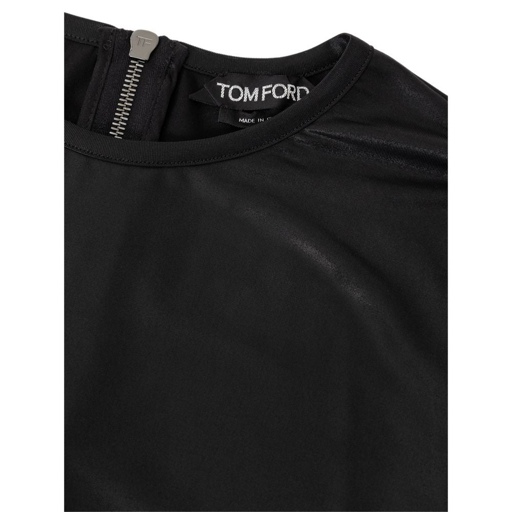 Tom Ford Schwarzes Viskose-Langarmshirt-3