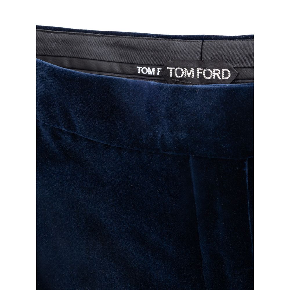 Tom Ford Blaue Baumwoll-Midi-Rock-3