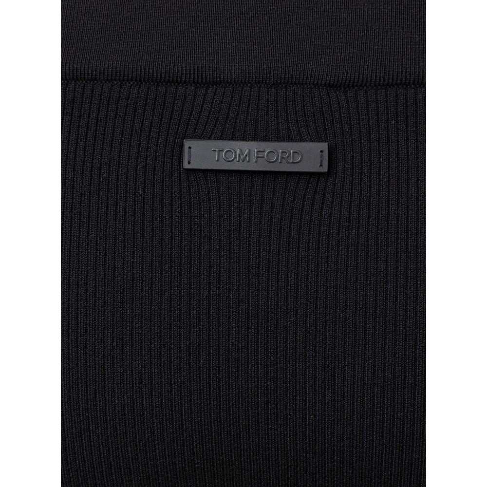Tom Ford Schwarzer Kaschmir-Midirock-3