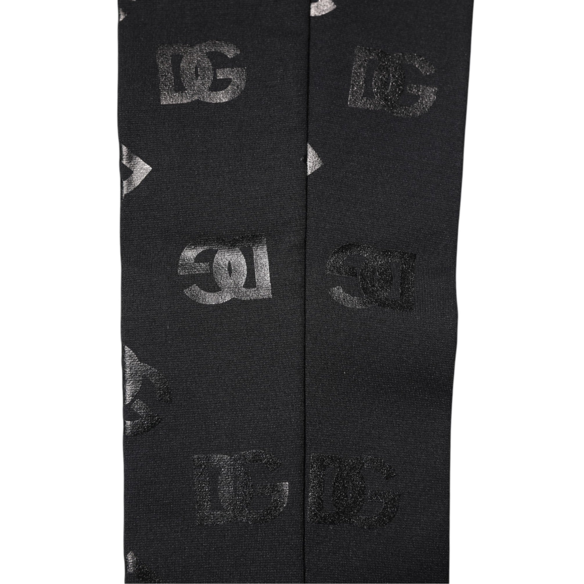 Dolce & Gabbana Schwarze DG-Logo-Monogramm-Wollstretch-Armstulpen-4