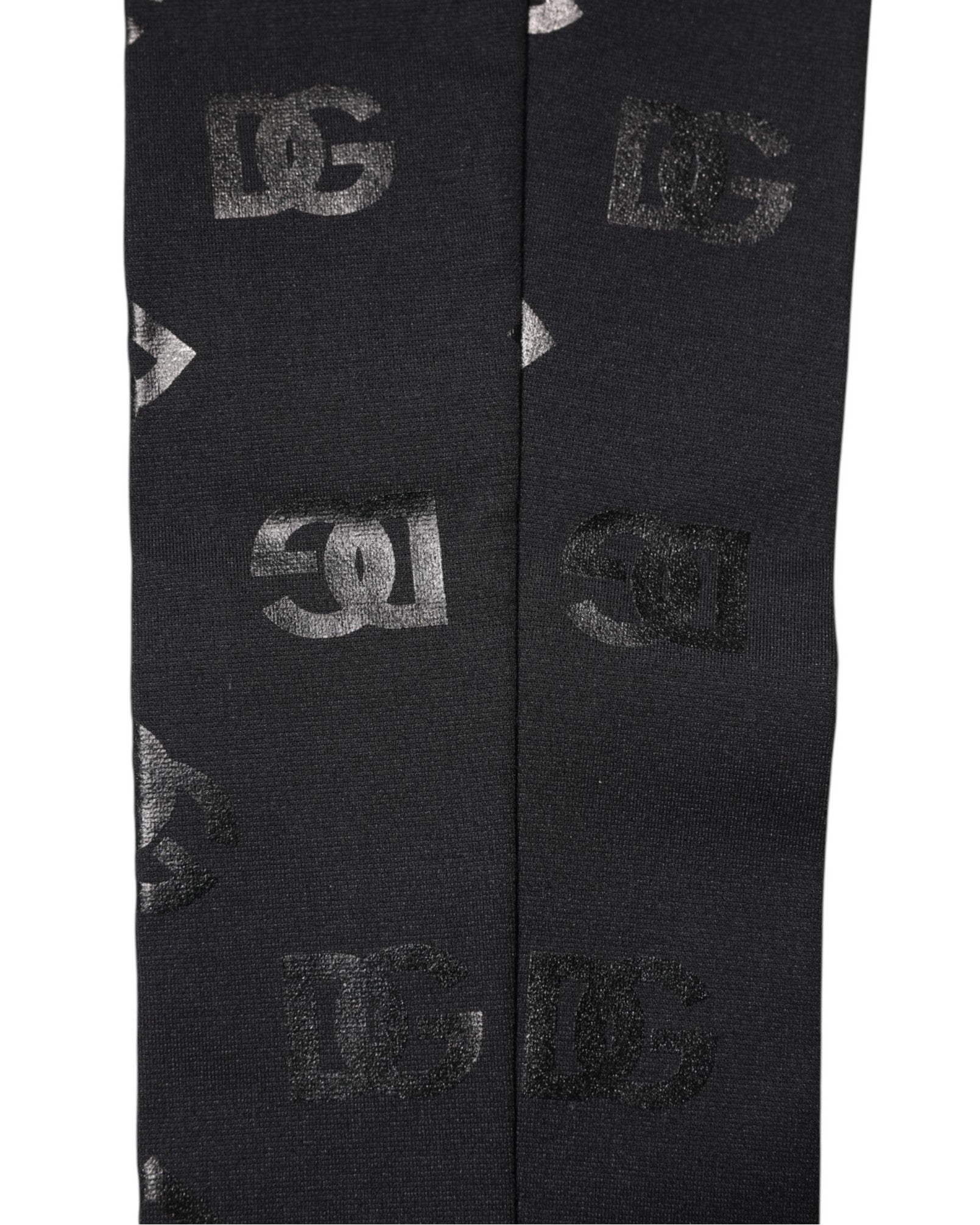 Dolce & Gabbana Schwarze DG-Logo-Monogramm-Wollstretch-Armstulpen-5