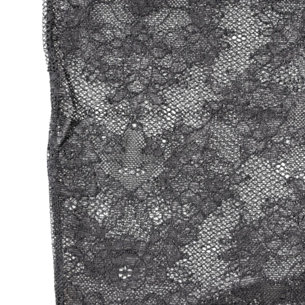 Dolce & Gabbana Black Floral Lace Cotton Stretch Stockings Socks-6