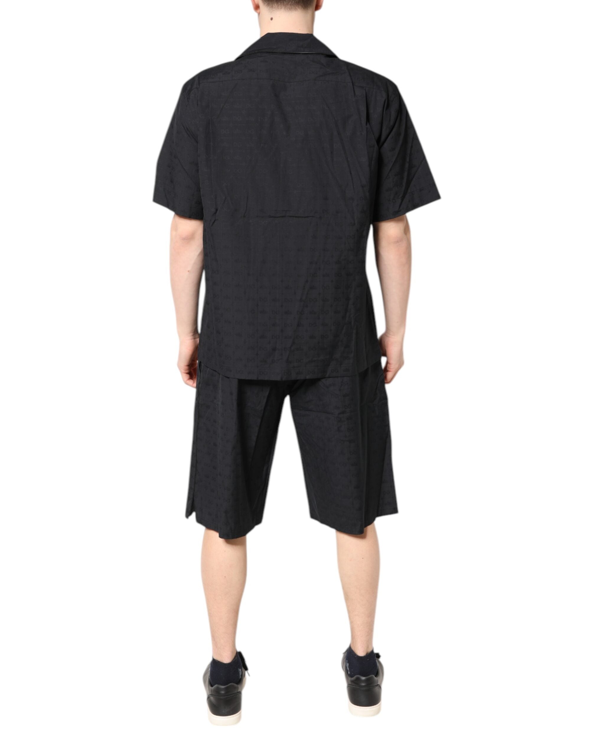 Dolce & Gabbana Black Cotton Pyjamas for Men Sleepwear-4