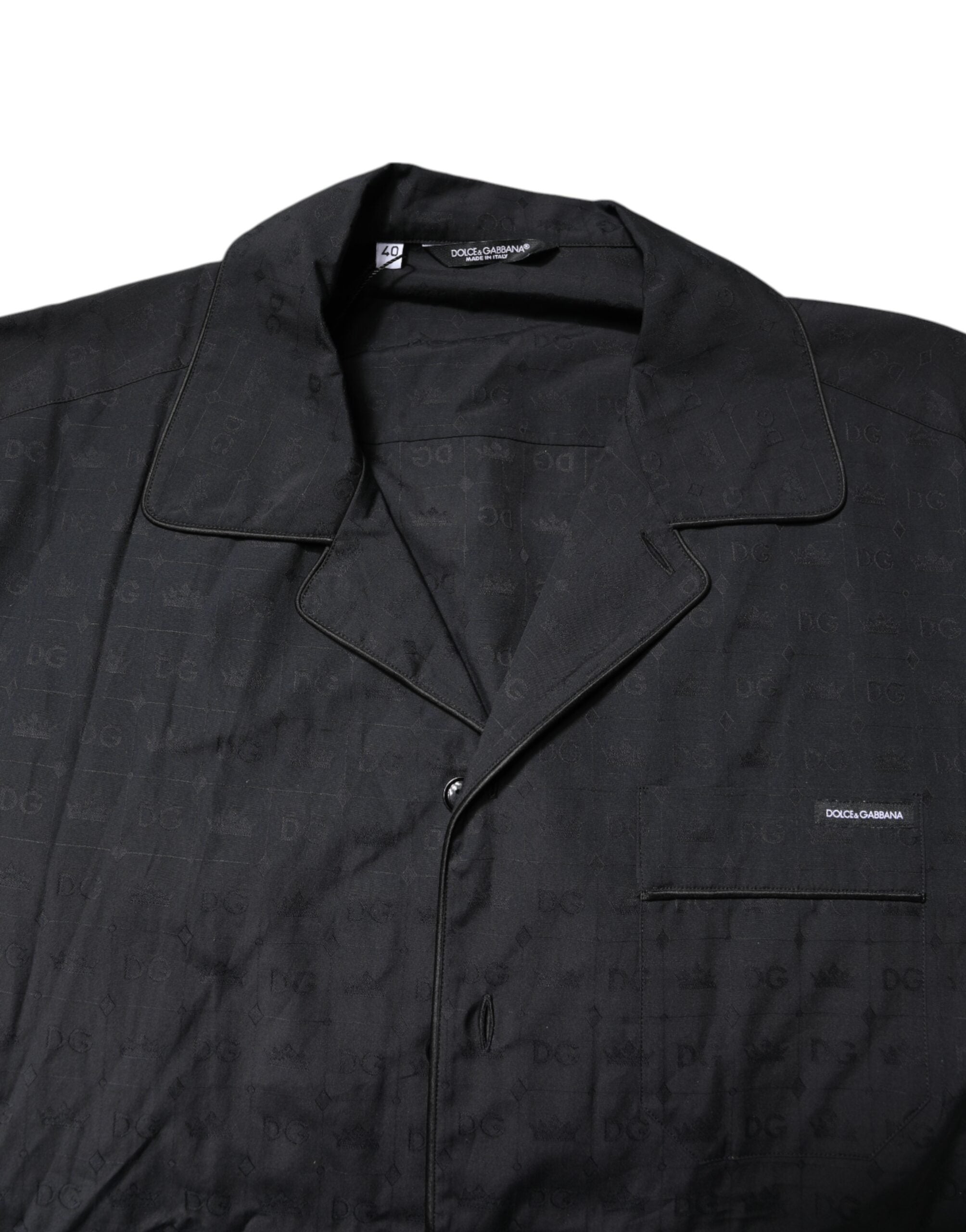 Dolce & Gabbana Black Cotton Pyjamas for Men Sleepwear-5