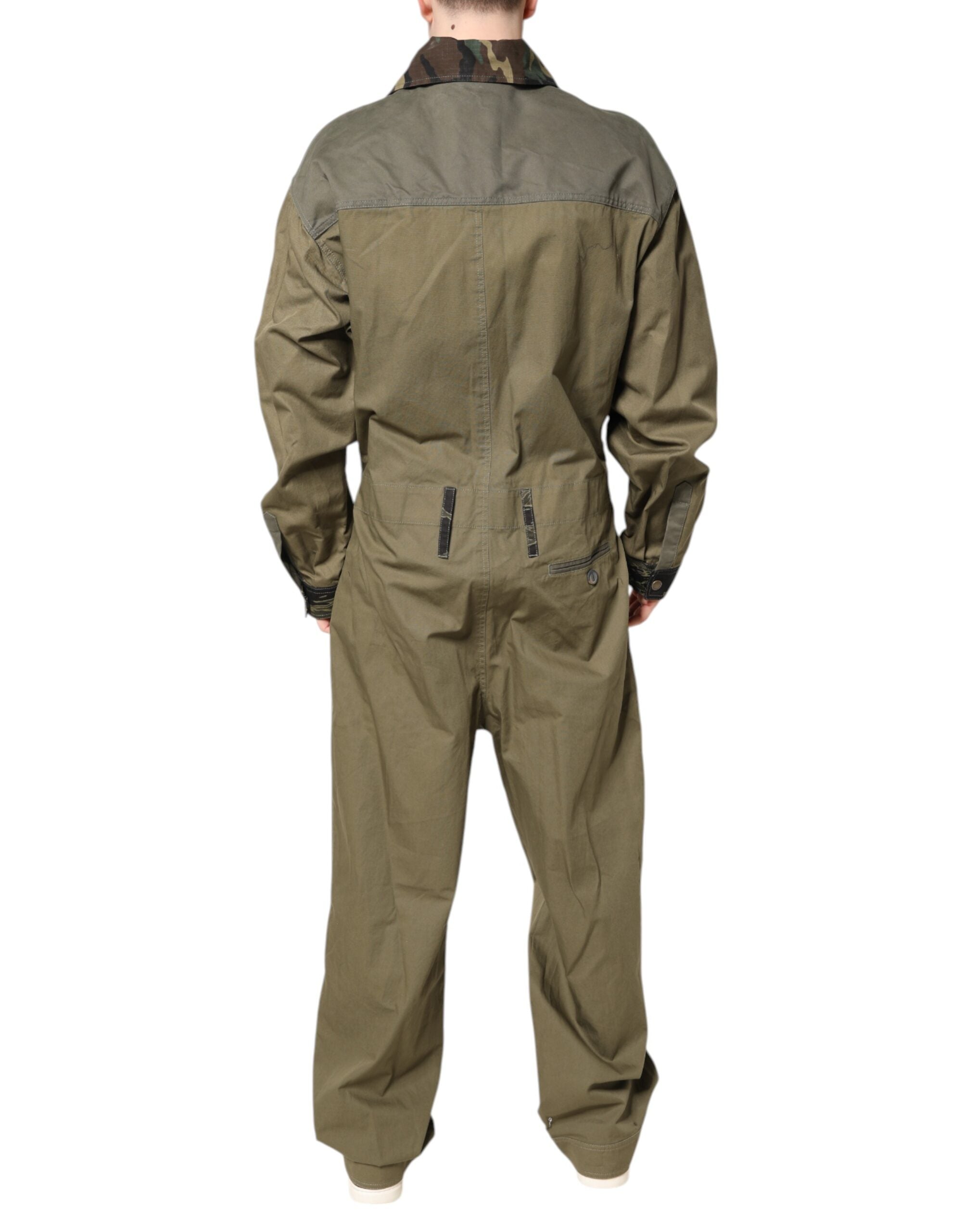 Dolce & Gabbana Brown Cotton Stretch Shirt and Trousers Leisure Set-4