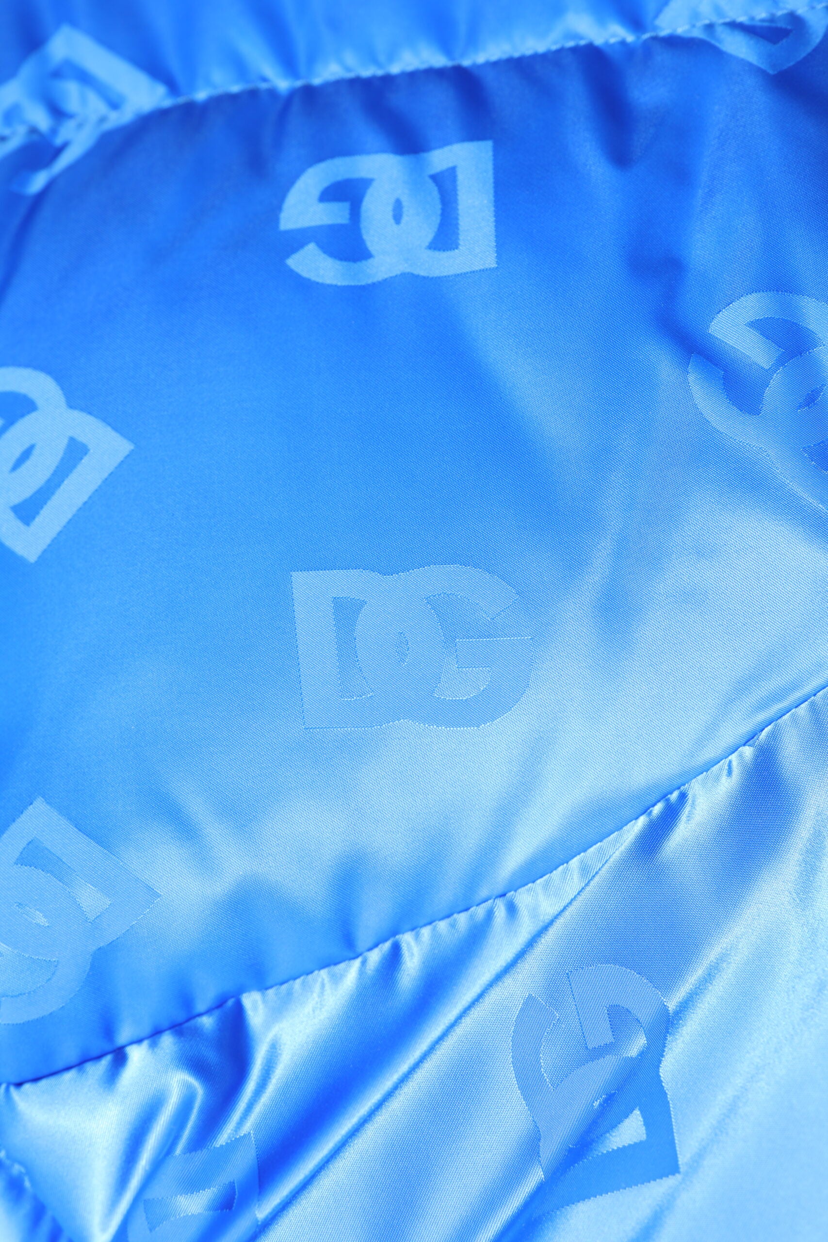 Dolce & Gabbana Blue Logo Quilted Jacket with Hood and Zipper-6