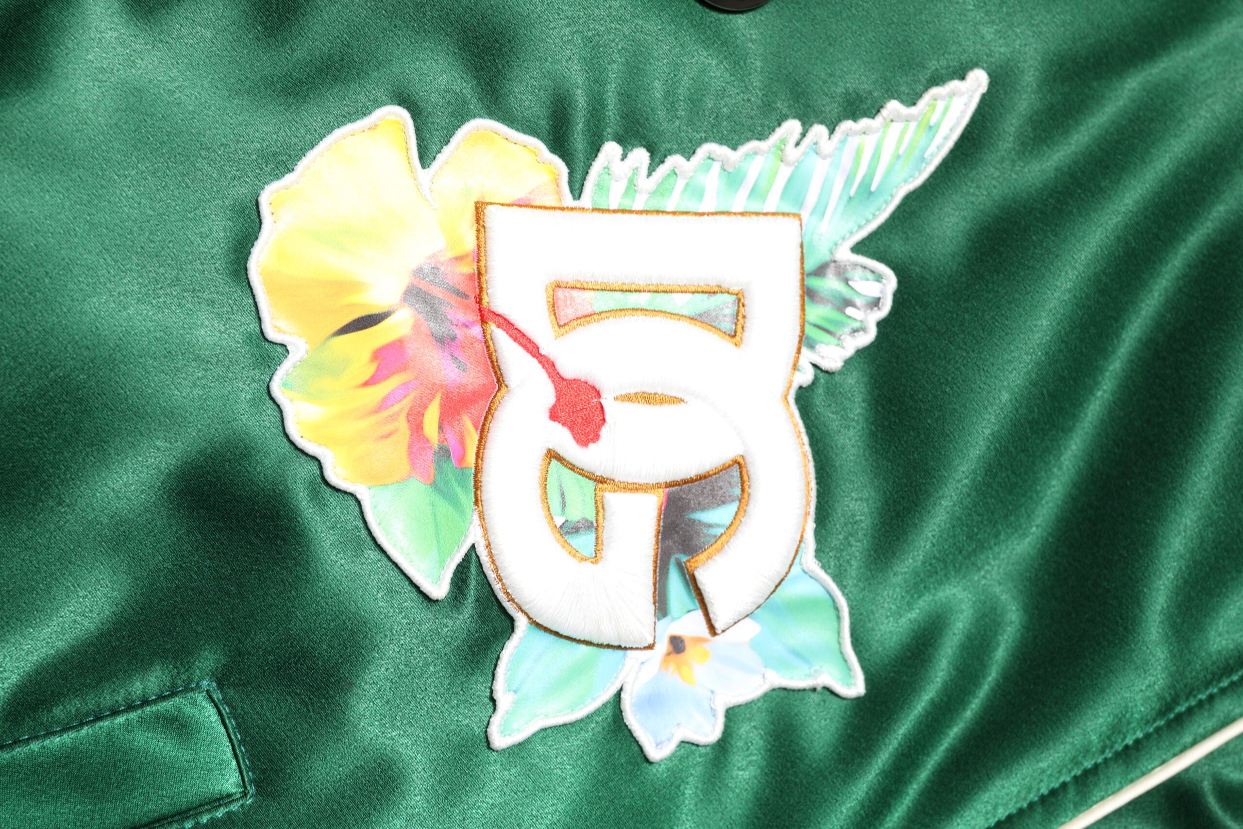 Dolce & Gabbana Grüne geblümte DG Logo Bomberjacke mit durchgehendem Reißverschluss-6