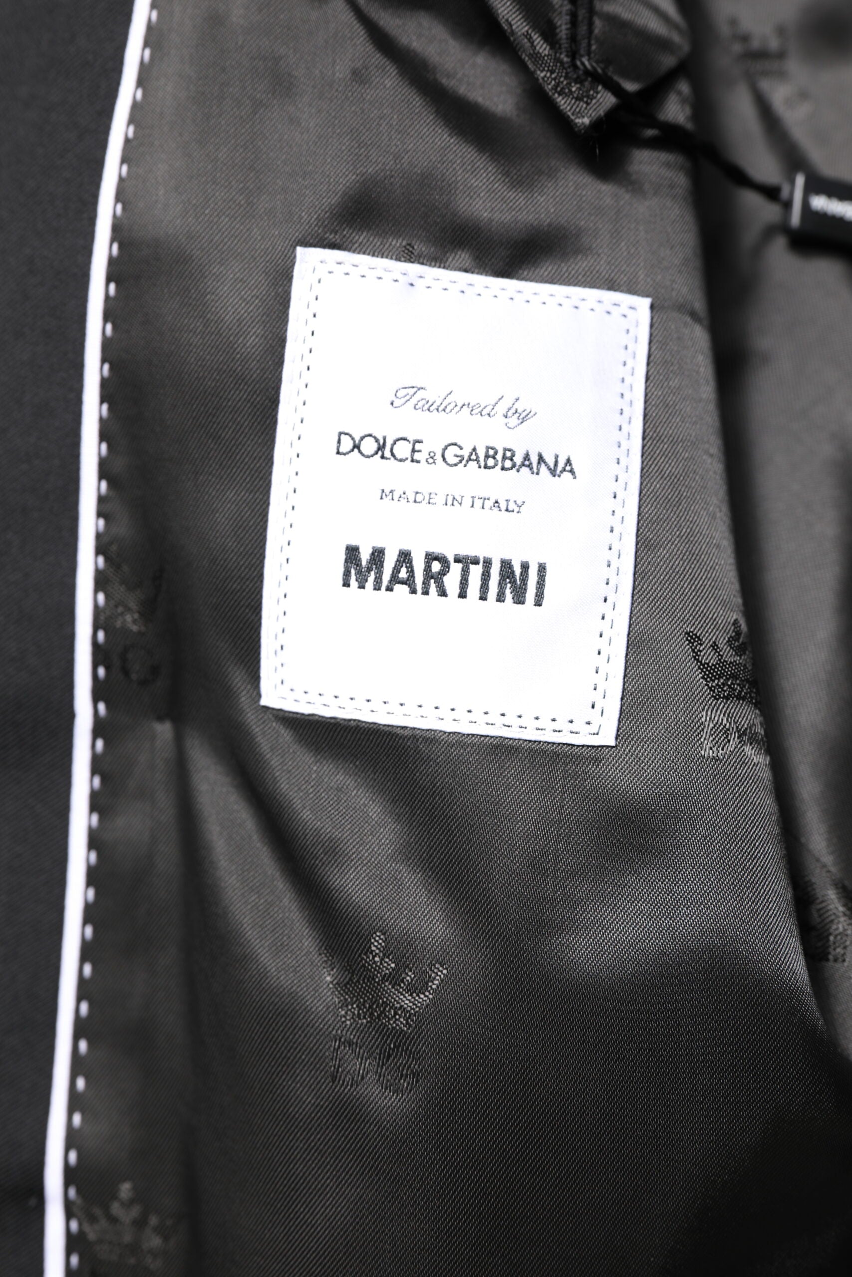 Dolce & Gabbana Black MARTINI Double-Breasted Coat Blazer-6