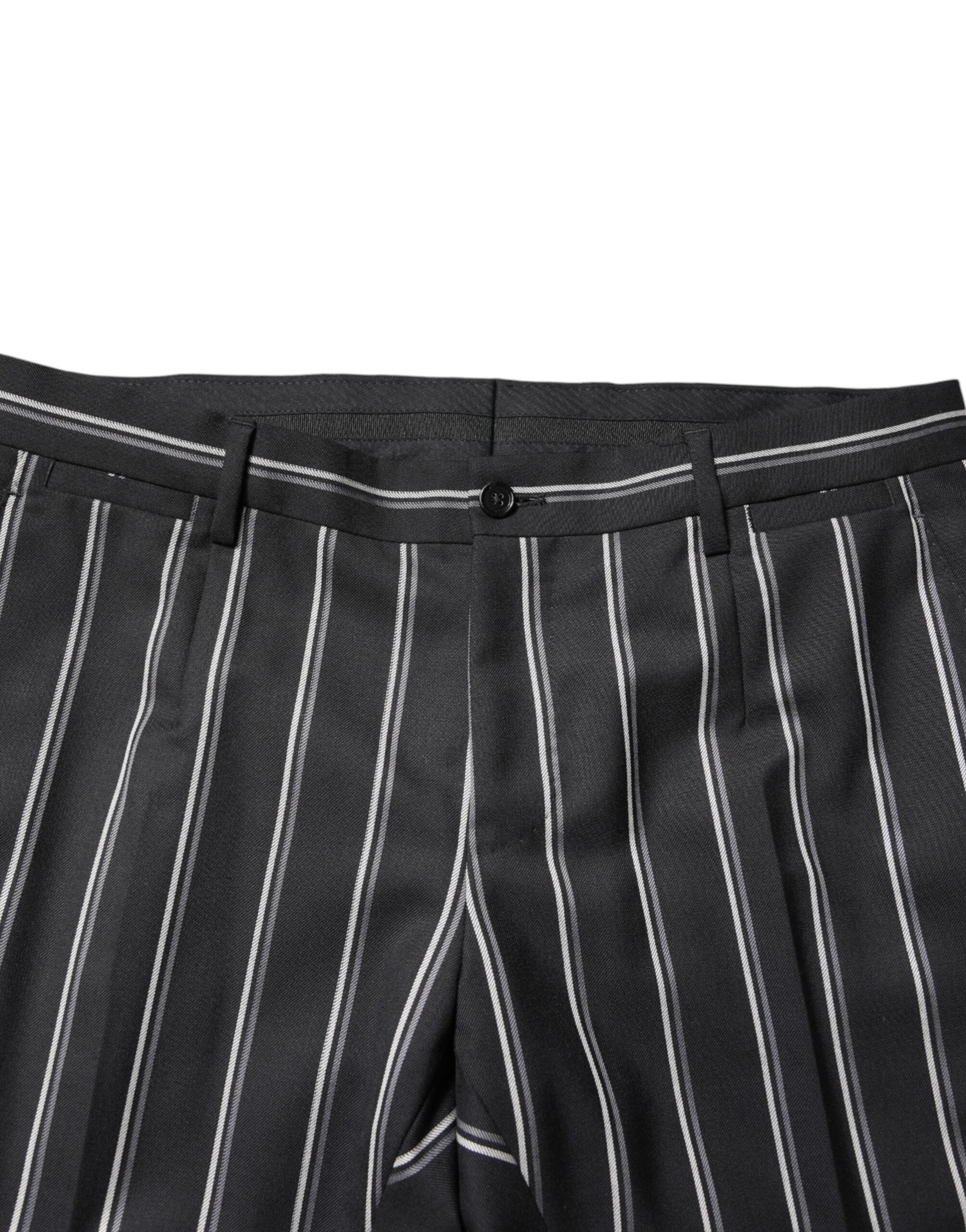 Dolce & Gabbana Black Striped SICILIA Formal 2 Piece Suit-7