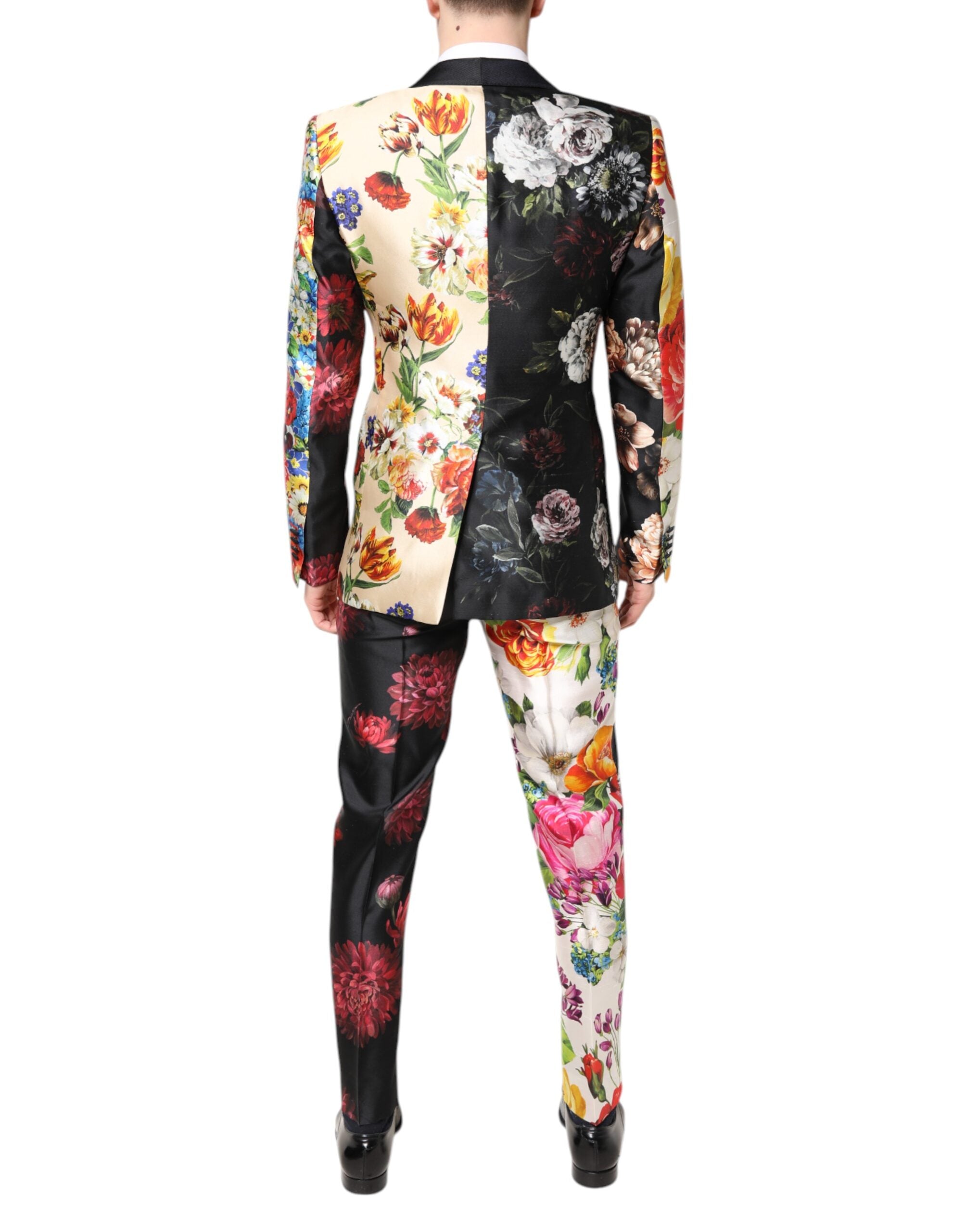 Dolce & Gabbana Multicolor Floral SICILIA Silk 3-Piece Suit-4