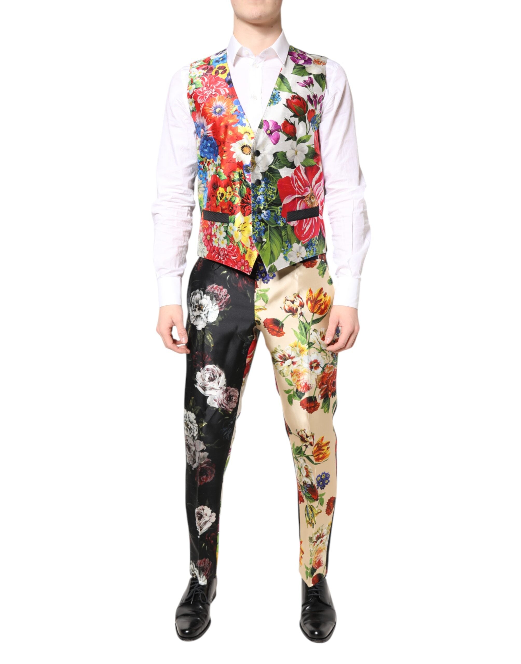 Dolce & Gabbana Multicolor Floral SICILIA Silk 3-Piece Suit-5