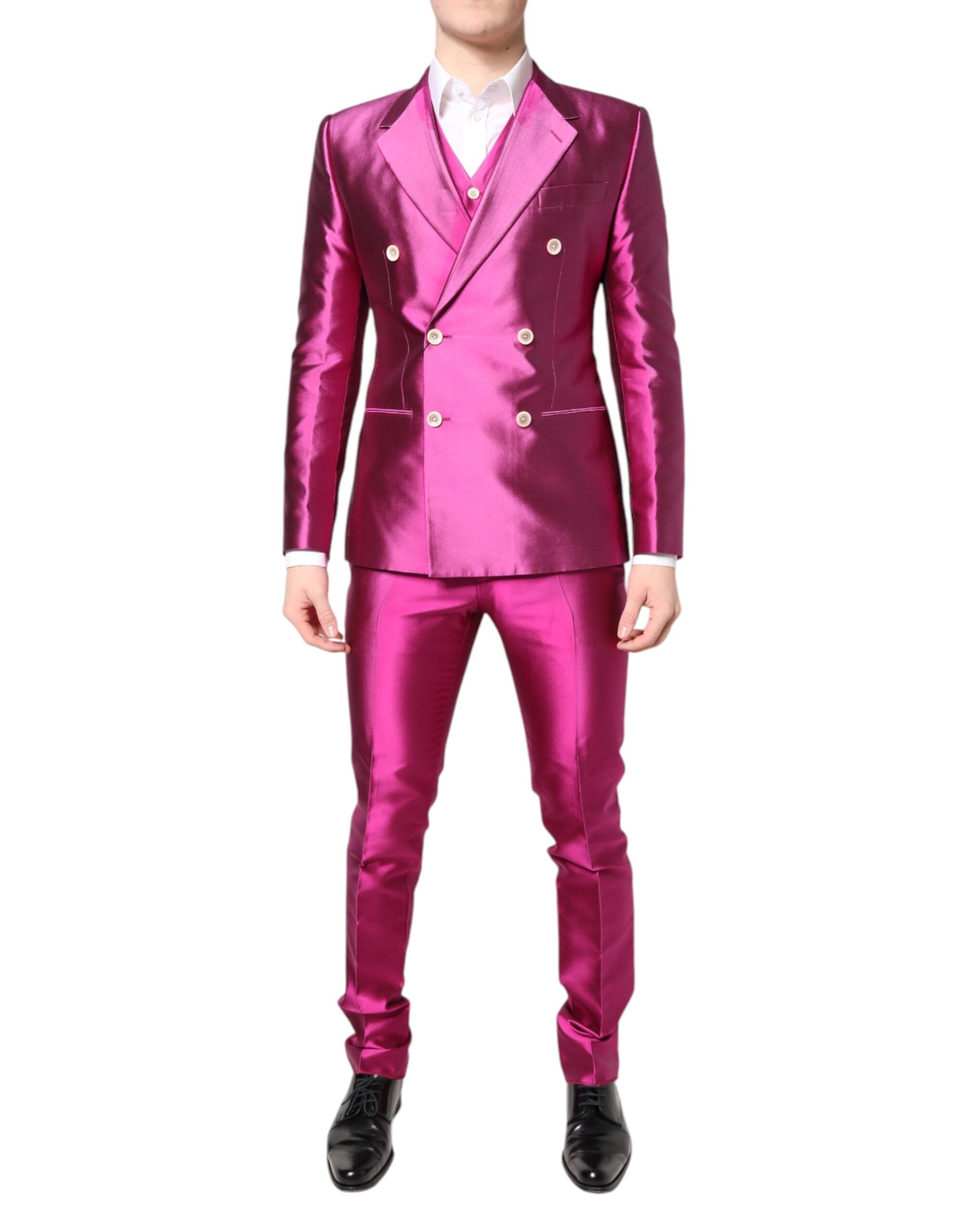 Dolce & Gabbana Rosa SICILIA Zweireihiger 3-teiliger Anzug-1