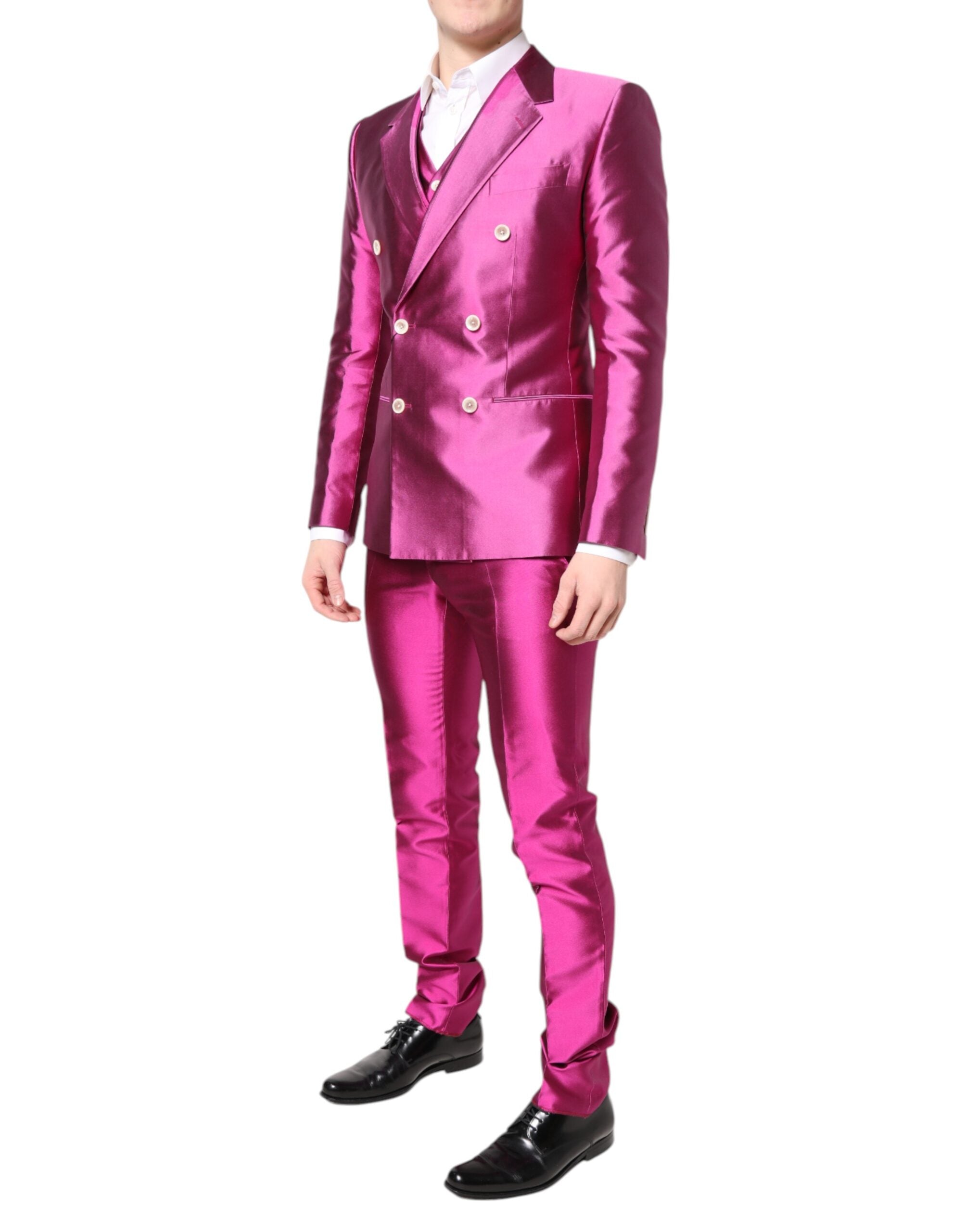 Dolce & Gabbana Rosa SICILIA Zweireihiger 3-teiliger Anzug-3