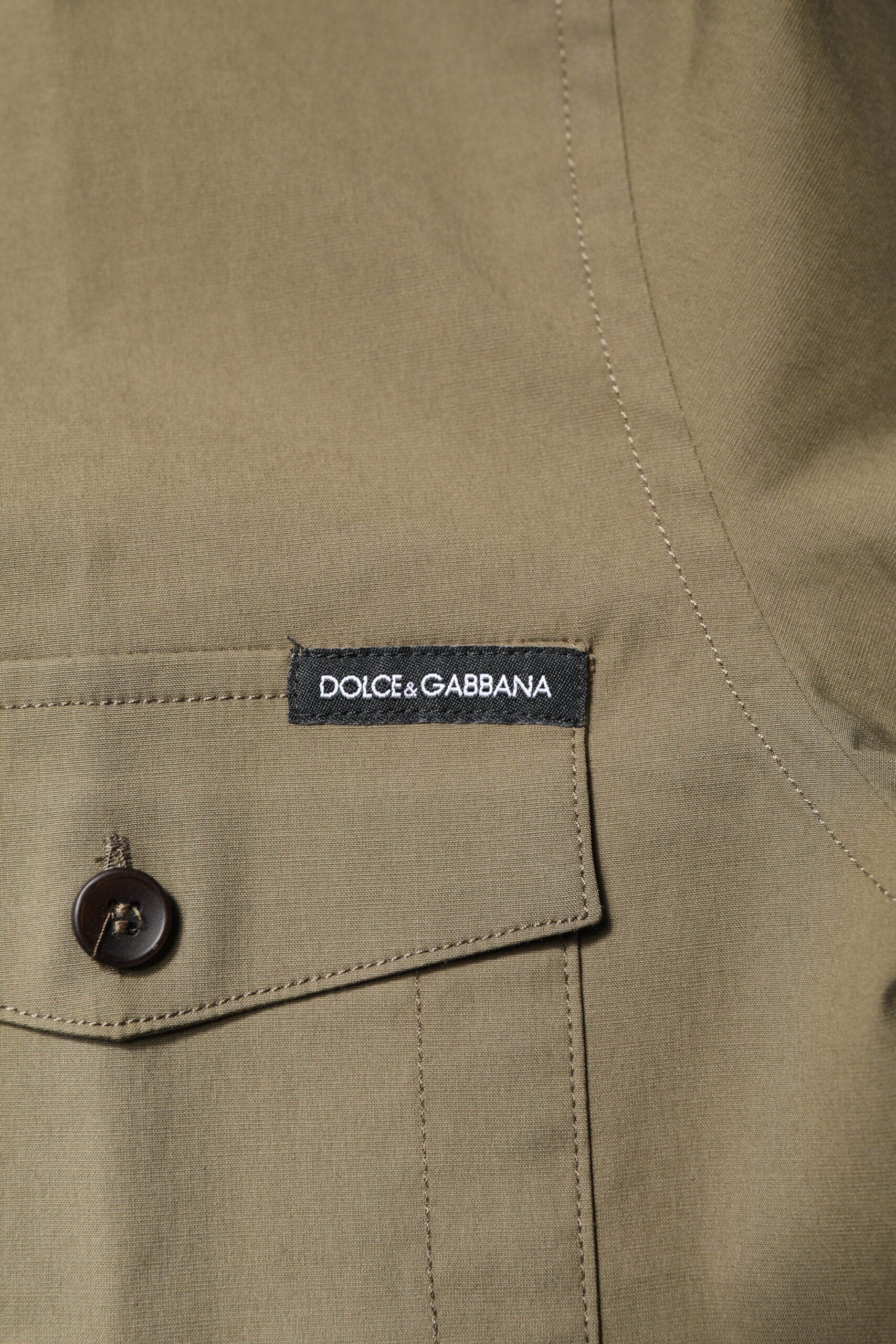 Dolce & Gabbana Brown Cotton Stretch Long Sleeve Shirt-6