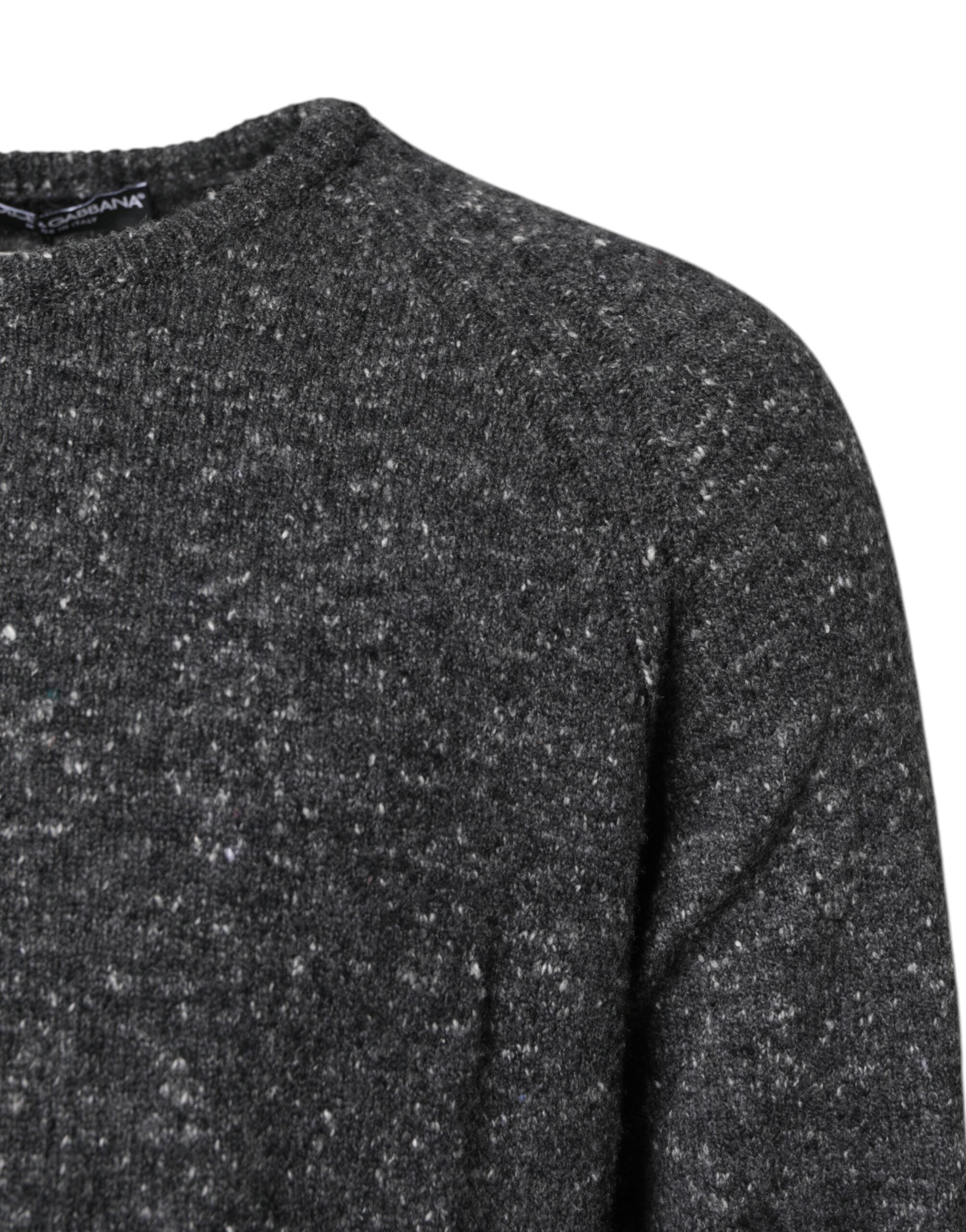 Dolce & Gabbana grey round-neck wool sweater-3