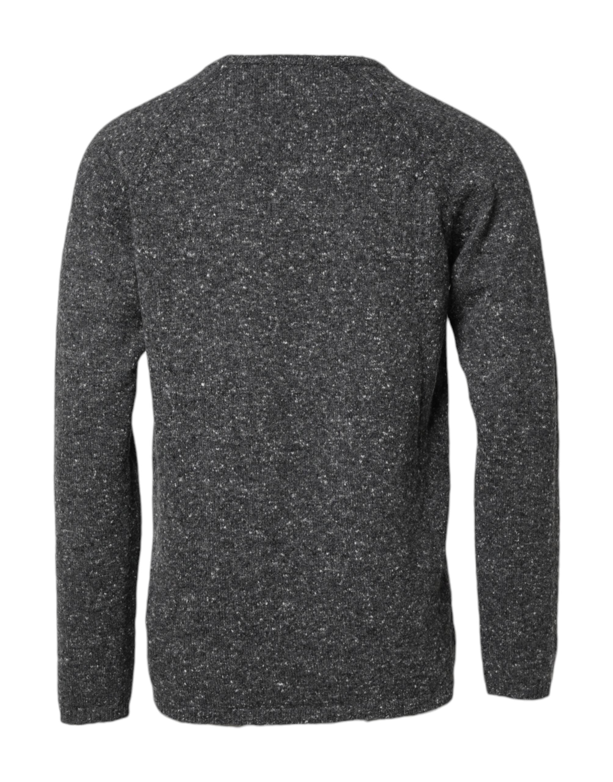 Dolce & Gabbana grey round-neck wool sweater-4