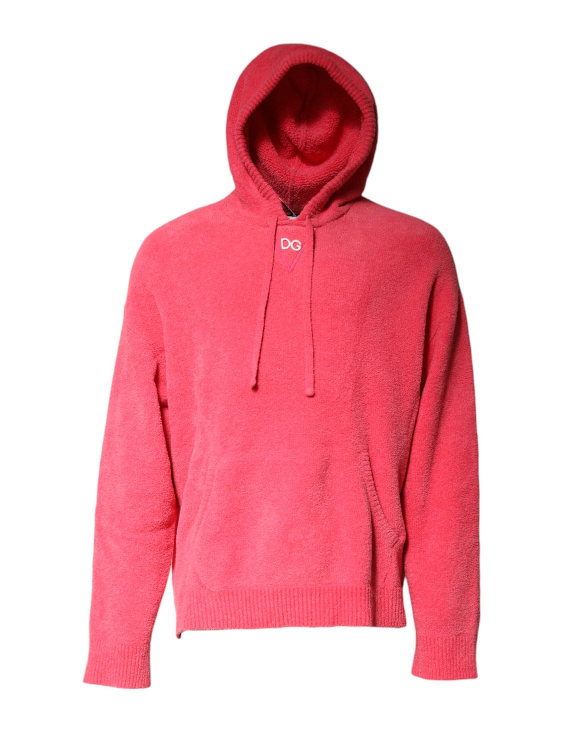 Dolce & Gabbana Roter Baumwollstrick-Pullover mit Kapuze für Männer-2